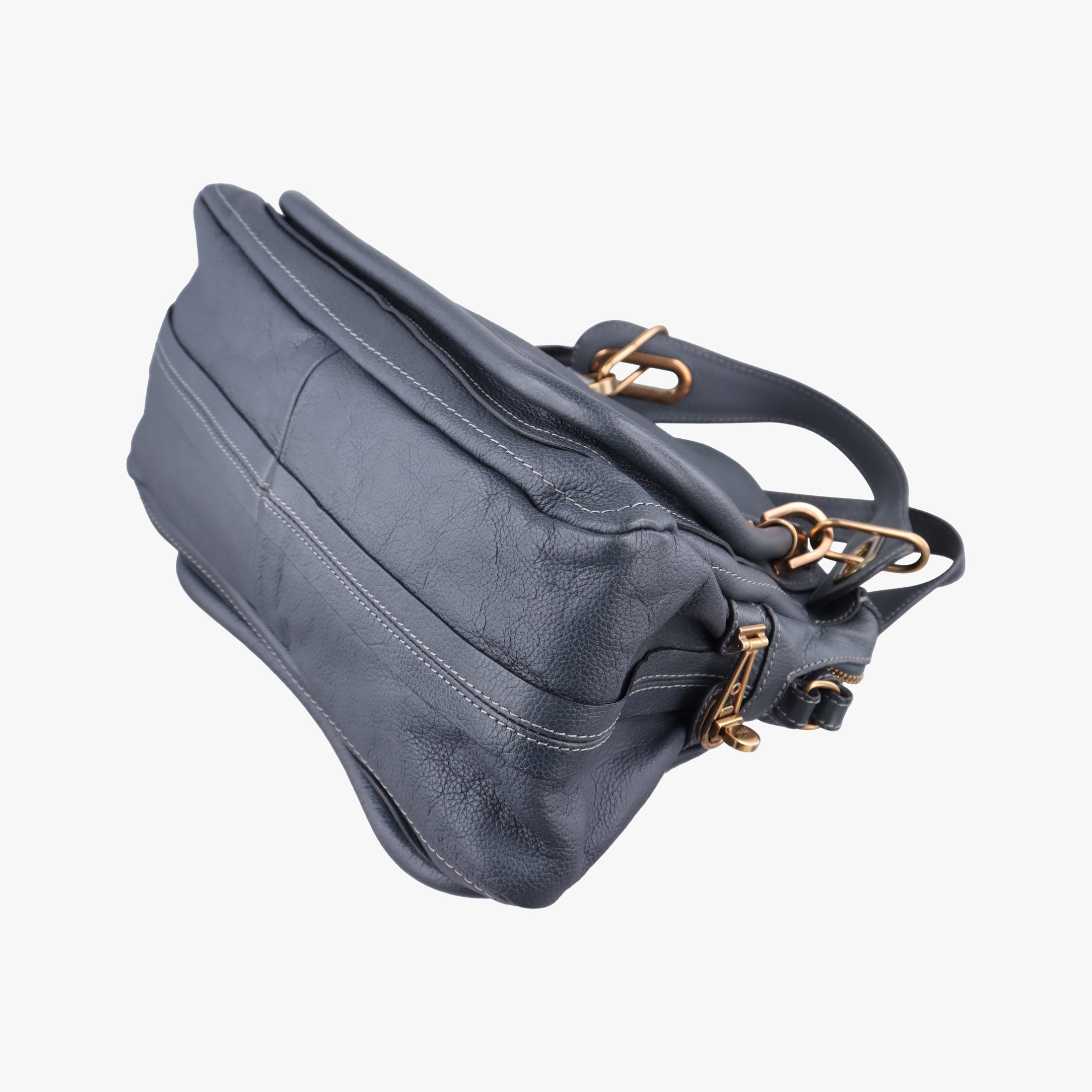 Vintage Chloe Paraty Dark Gray Leather  shoulderbag | stylenewstar