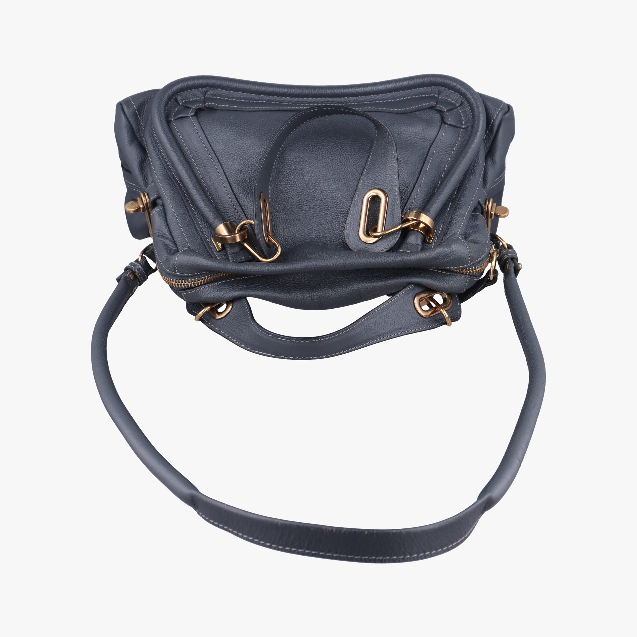 Vintage Chloe Paraty Dark Gray Leather  shoulderbag | stylenewstar