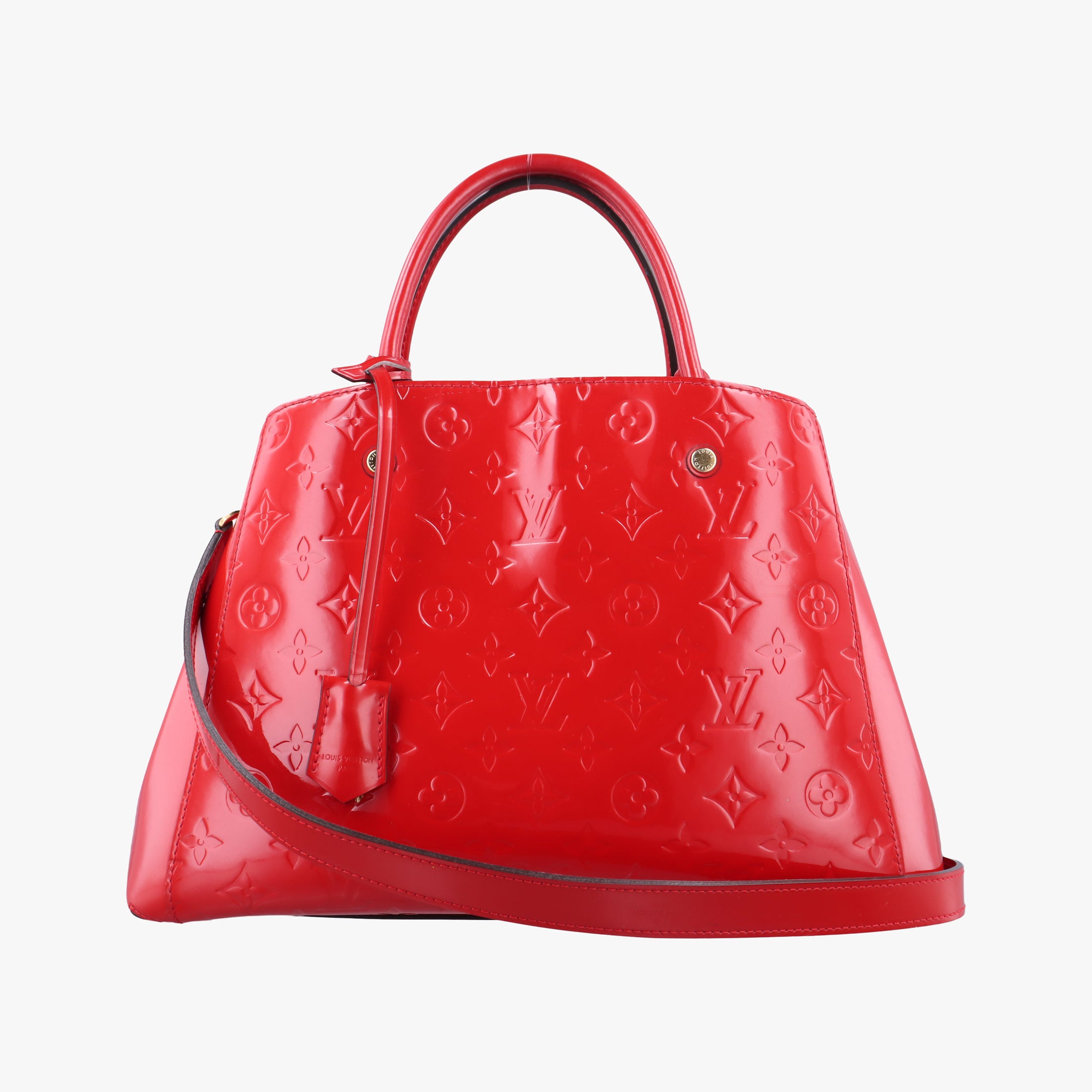 Secondhand Louis Vuitton MONTAIGNE MM CERISE Vernis M50167 shoulderbag | stylenewstar