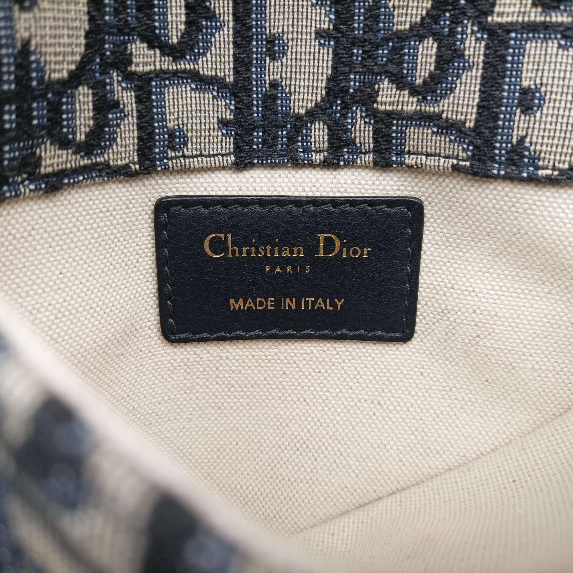 Pre-owned Christian Dior Saddle Navy Jacquard×Leather  bum bag/waist bag | stylenewstar