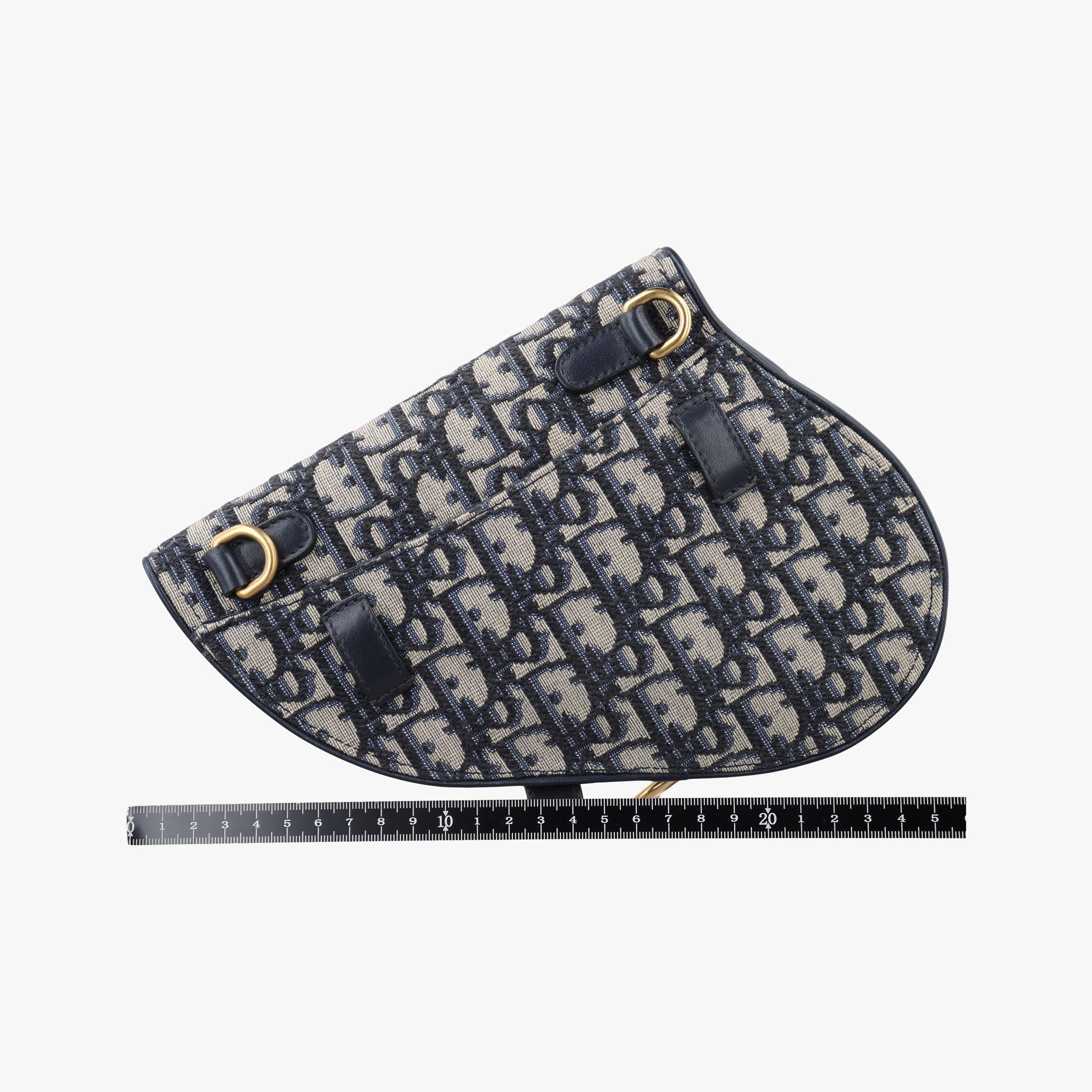 Pre-owned Christian Dior Saddle Navy Jacquard×Leather  bum bag/waist bag | stylenewstar