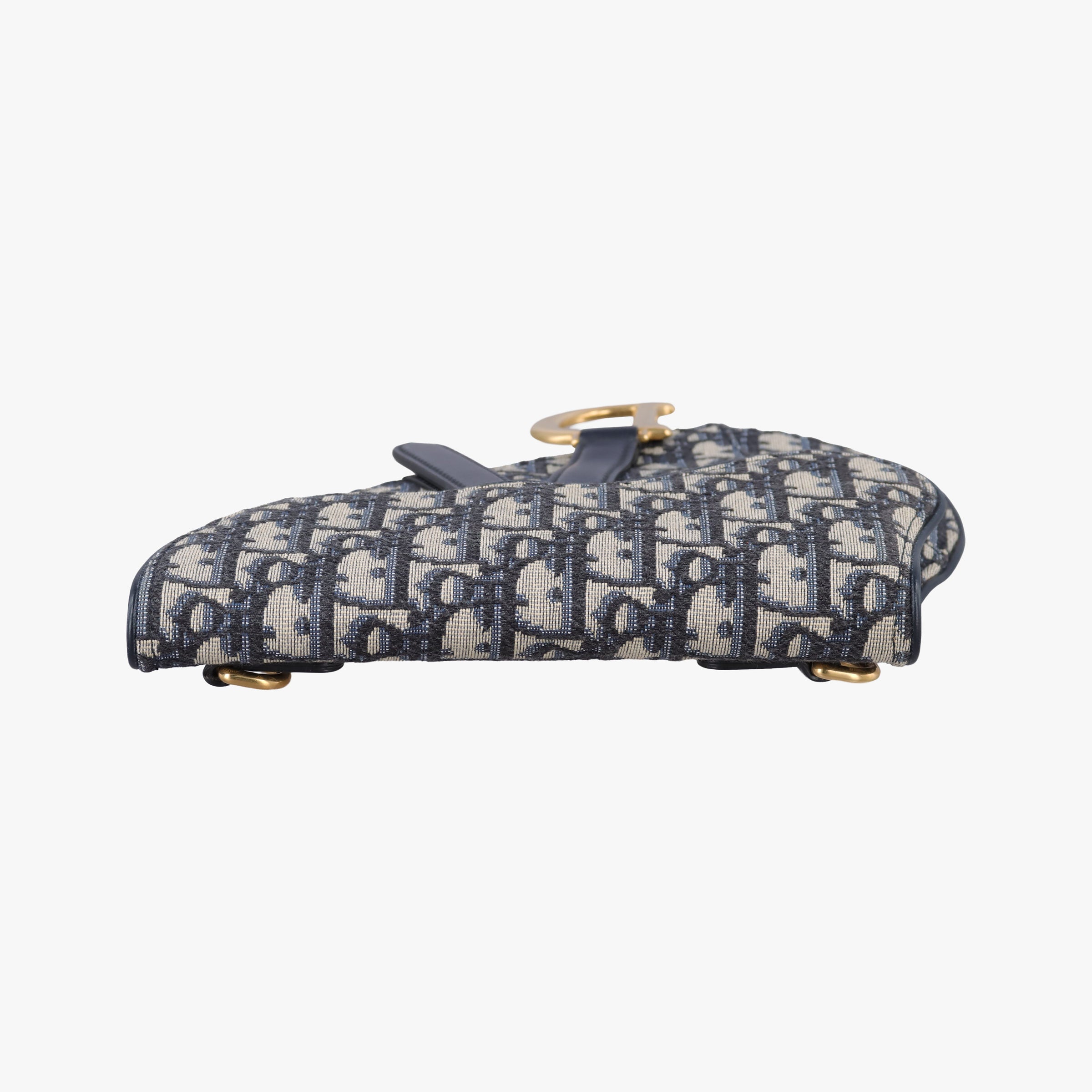 Pre-owned Christian Dior Saddle Navy Jacquard×Leather  bum bag/waist bag | stylenewstar