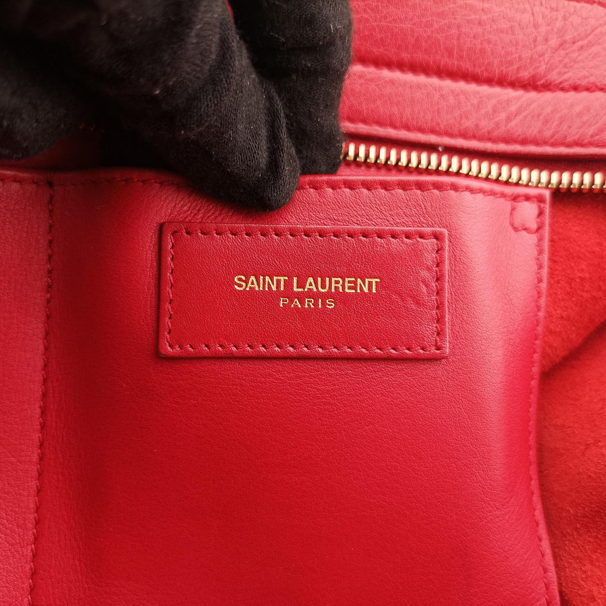 Pre-owned Yves Saint Laurent Y Ligne Petit Cabas Red Leather 311210 shoulderbag | stylenewstar