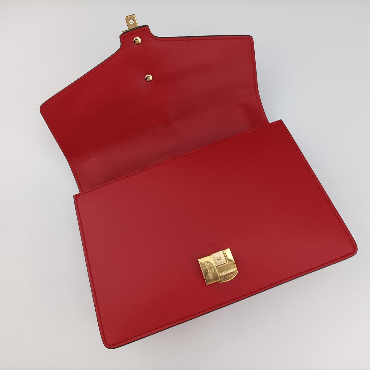 Vintage Gucci Sylvie Red×navy Leather 421882 shoulderbag | stylenewstar