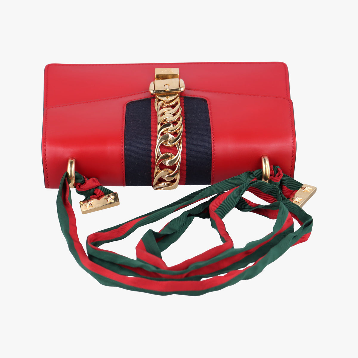 Vintage Gucci Sylvie Red×navy Leather 421882 shoulderbag | stylenewstar