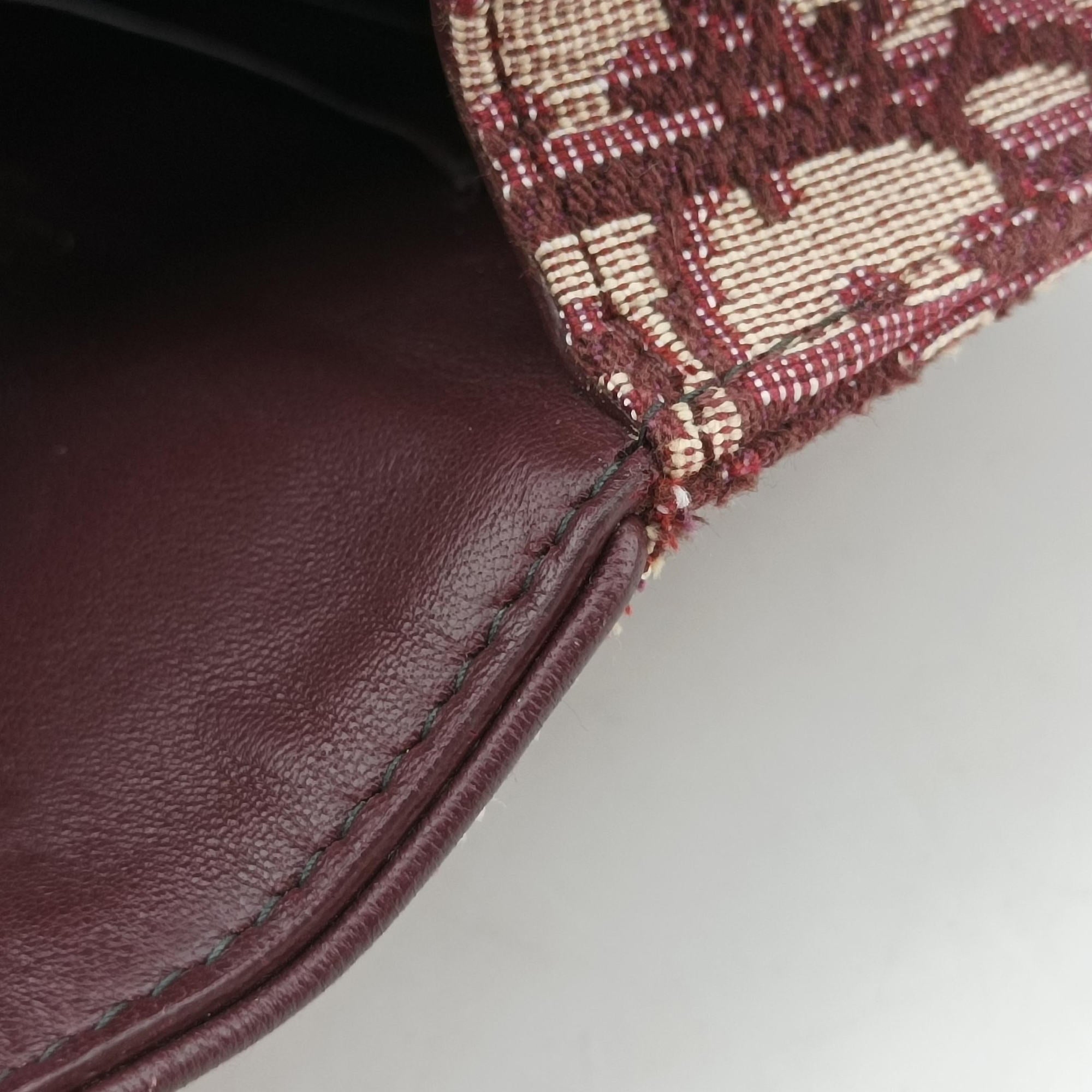 Pre-owned Christian Dior Saddle Red Jacquard  bum bag/waist bag | stylenewstar