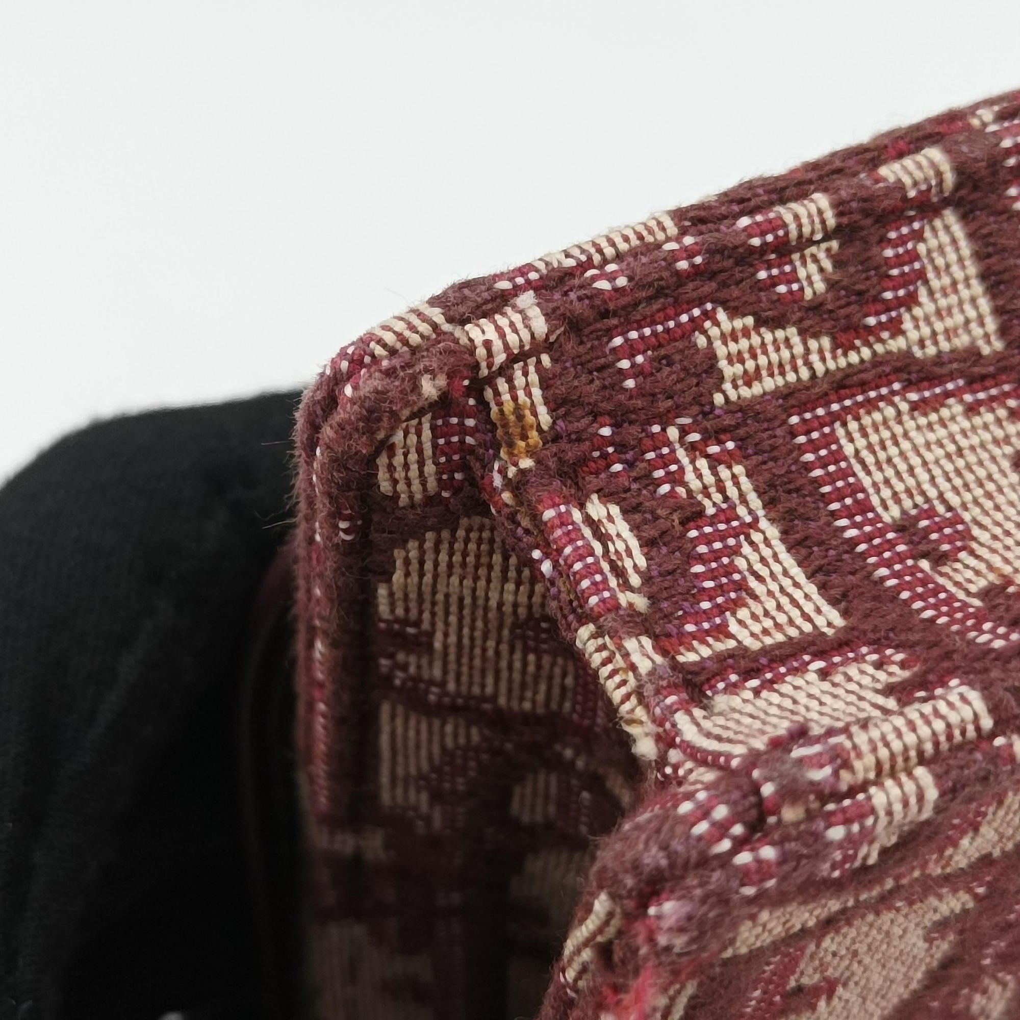 Pre-owned Christian Dior Saddle Red Jacquard  bum bag/waist bag | stylenewstar