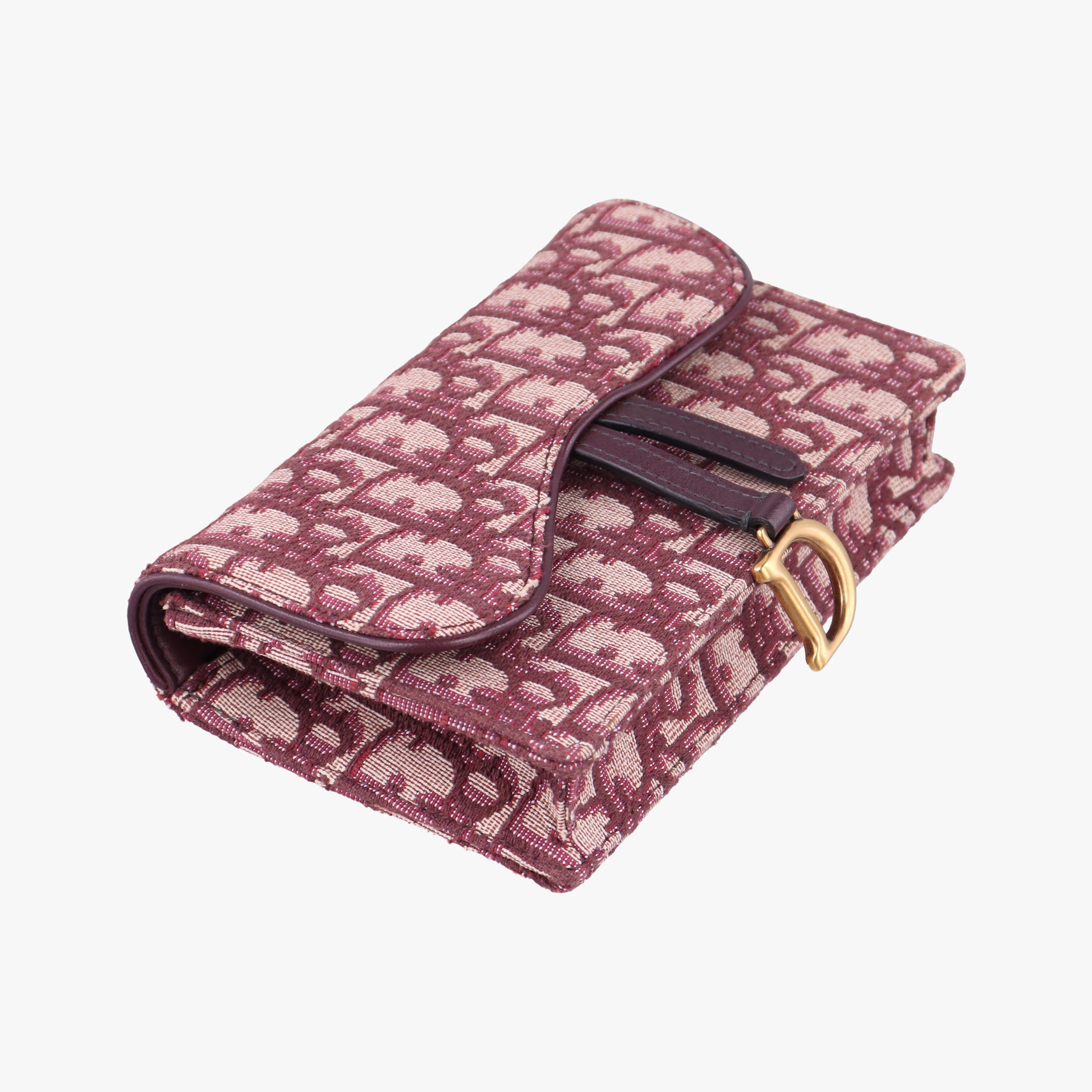 Pre-owned Christian Dior Saddle Red Jacquard  bum bag/waist bag | stylenewstar
