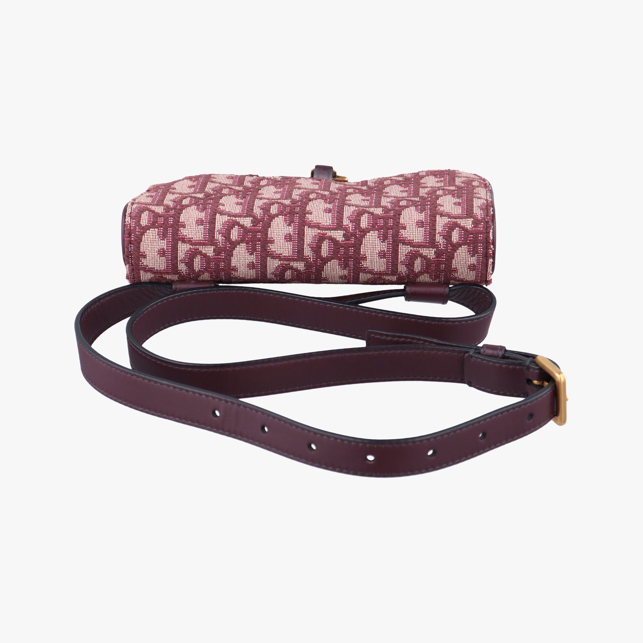 Pre-owned Christian Dior Saddle Red Jacquard  bum bag/waist bag | stylenewstar