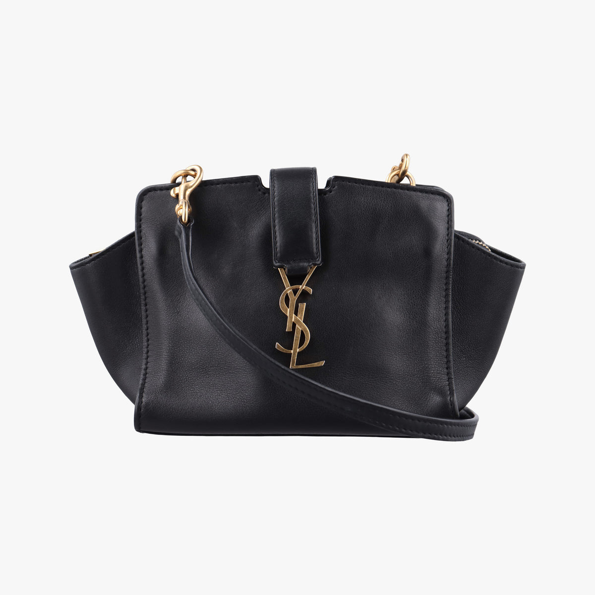 Vintage Yves Saint Laurent Toy Cabas Black Leather 452322 shoulderbag | stylenewstar