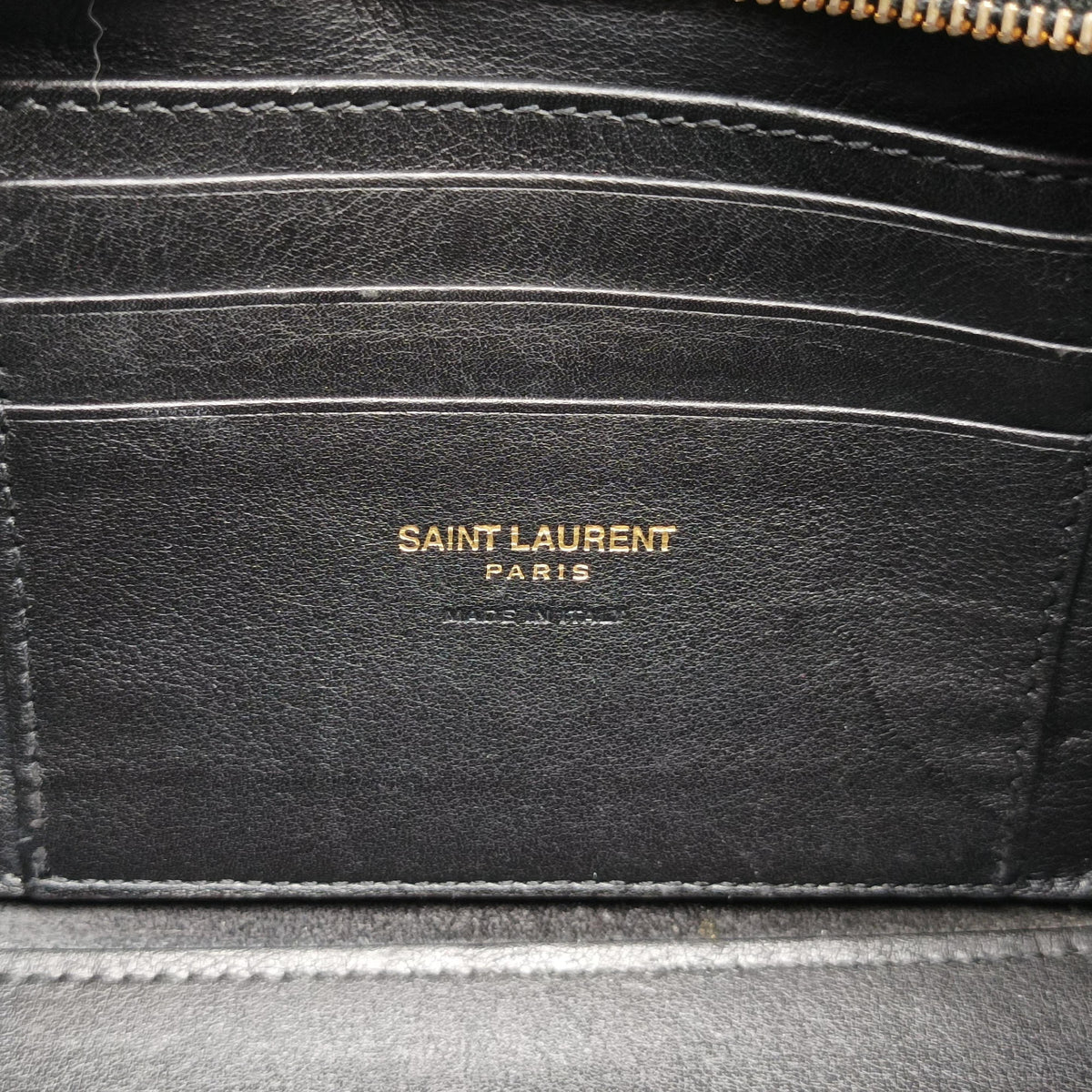 Vintage Yves Saint Laurent Toy Cabas Black Leather 452322 shoulderbag | stylenewstar
