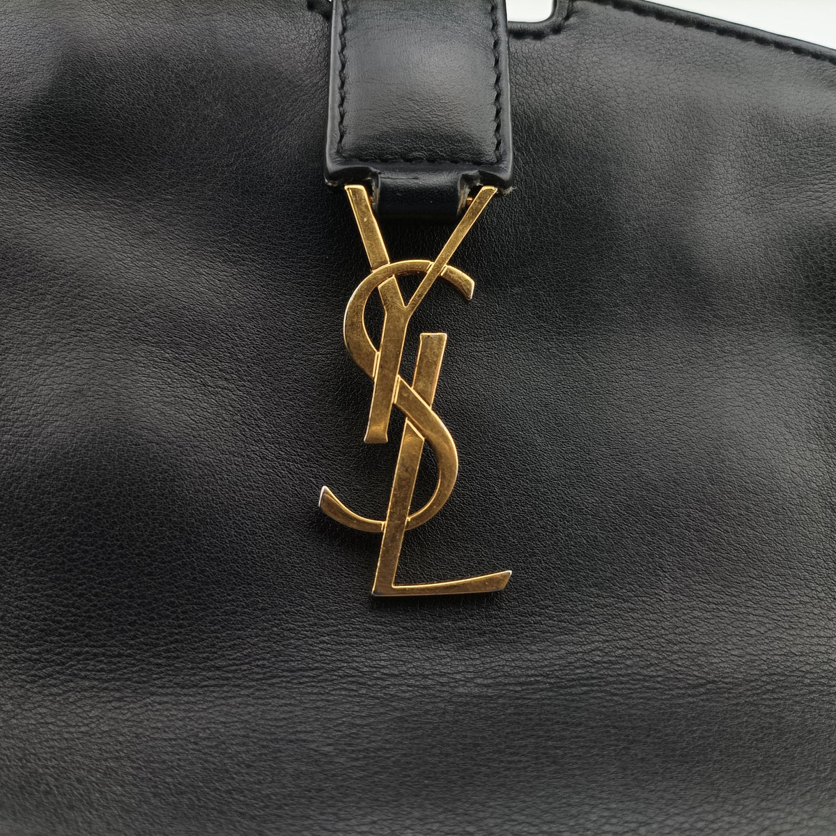 Vintage Yves Saint Laurent Toy Cabas Black Leather 452322 shoulderbag | stylenewstar