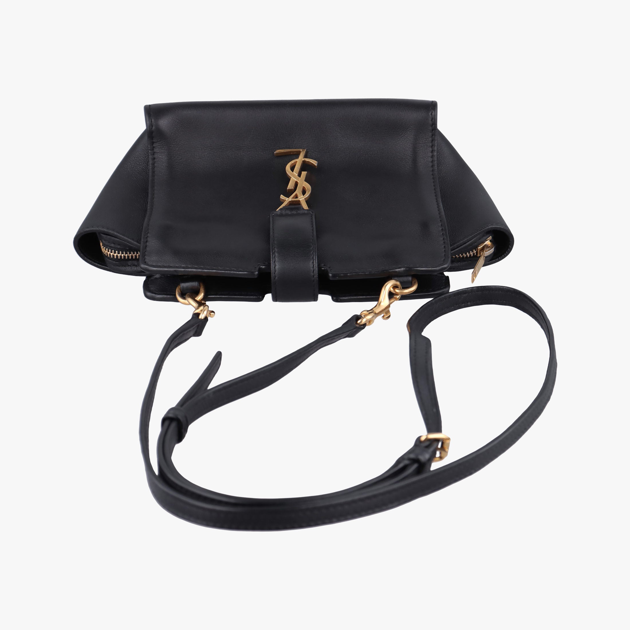 Vintage Yves Saint Laurent Toy Cabas Black Leather 452322 shoulderbag | stylenewstar