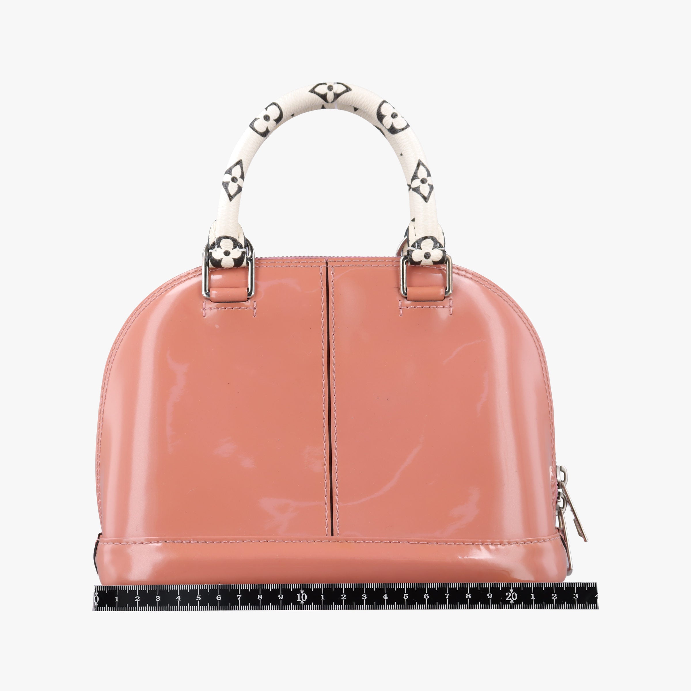 Pre-owned Louis Vuitton Alma BB Rose Ballerine Vernis M54704 shoulderbag | stylenewstar