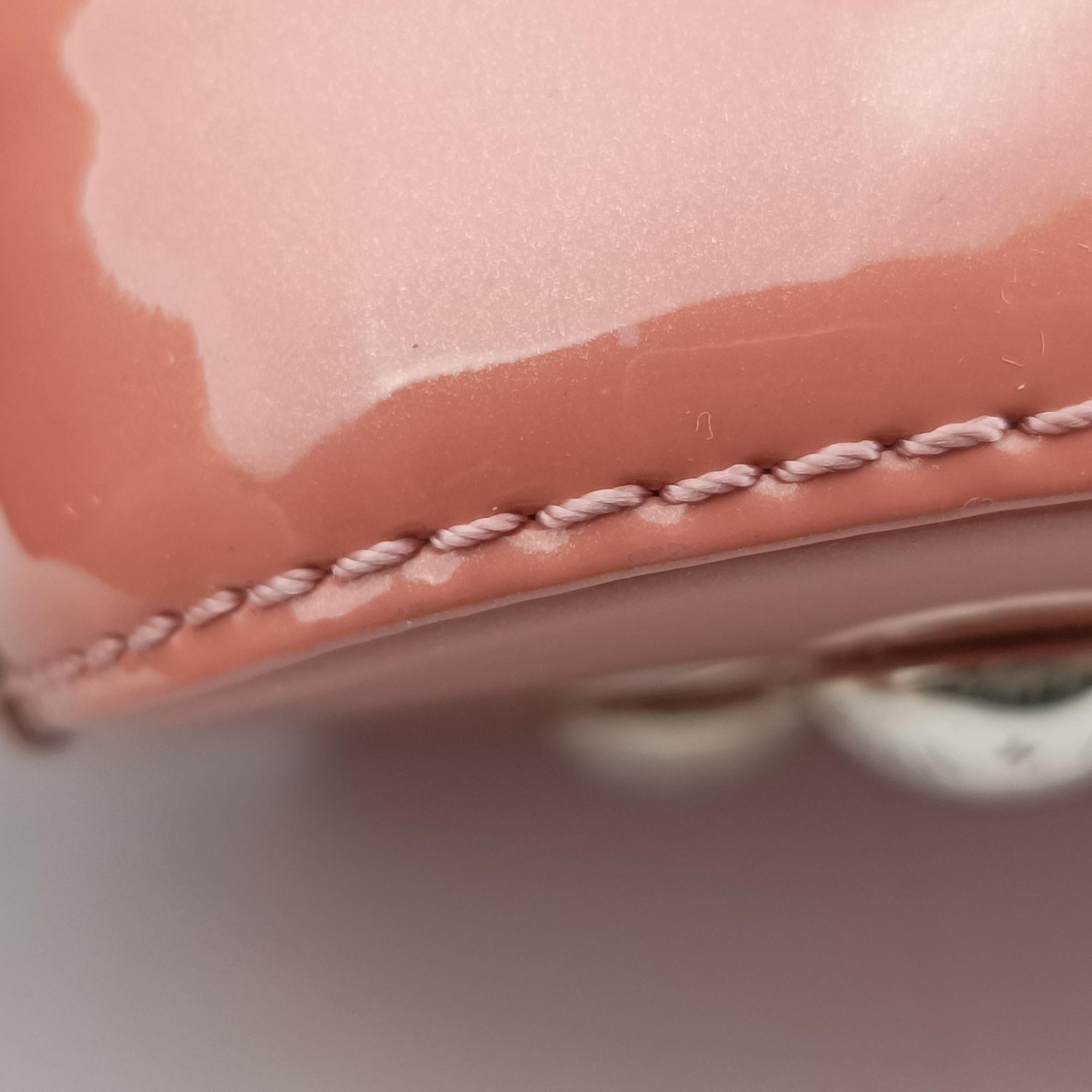 Pre-owned Louis Vuitton Alma BB Rose Ballerine Vernis M54704 shoulderbag | stylenewstar