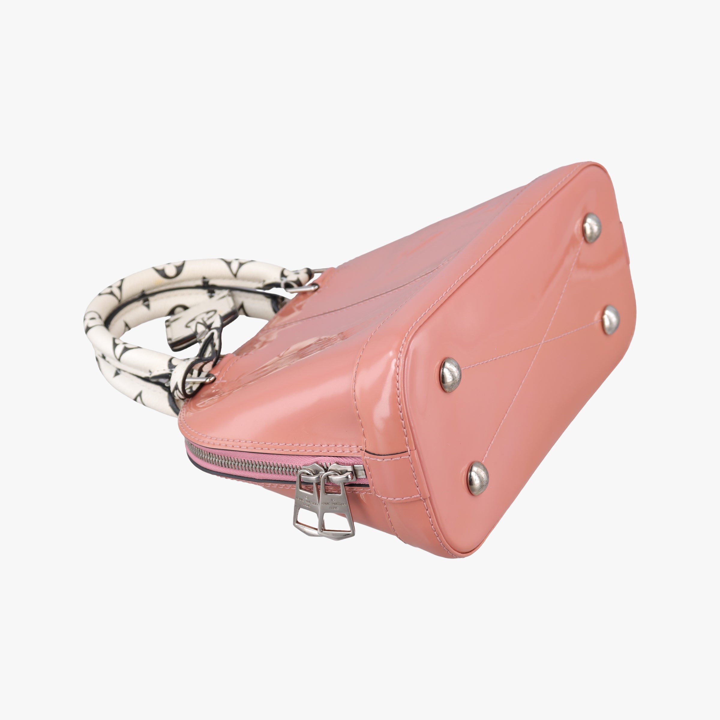 Pre-owned Louis Vuitton Alma BB Rose Ballerine Vernis M54704 shoulderbag | stylenewstar