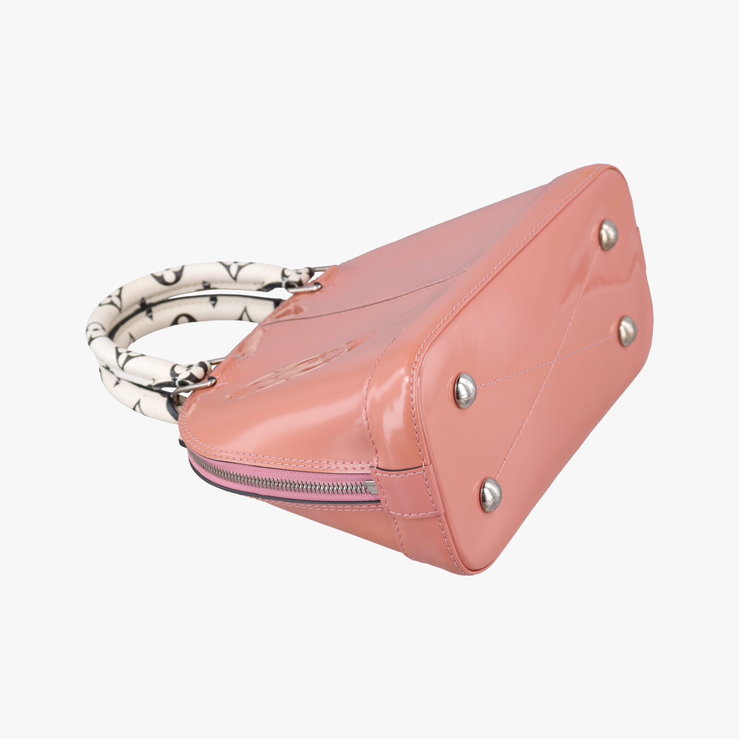 Pre-owned Louis Vuitton Alma BB Rose Ballerine Vernis M54704 shoulderbag | stylenewstar