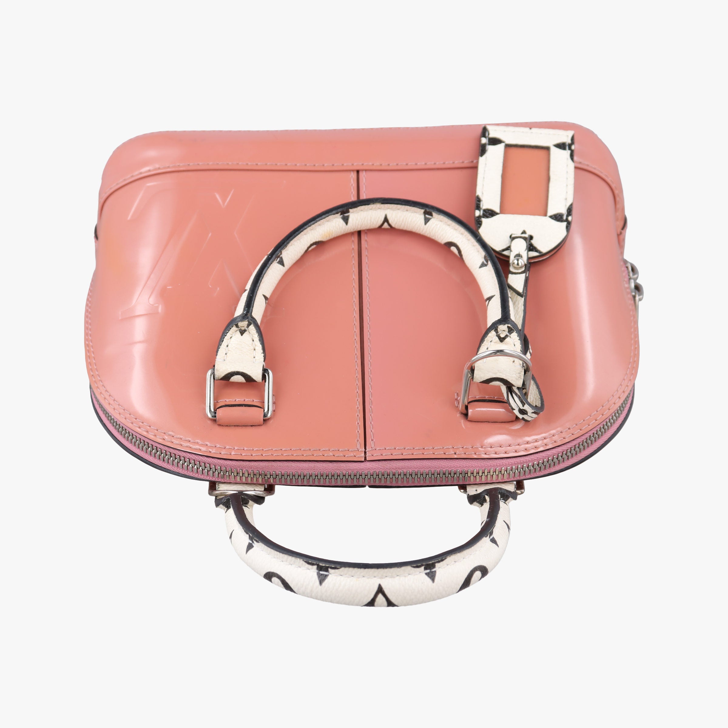 Pre-owned Louis Vuitton Alma BB Rose Ballerine Vernis M54704 shoulderbag | stylenewstar