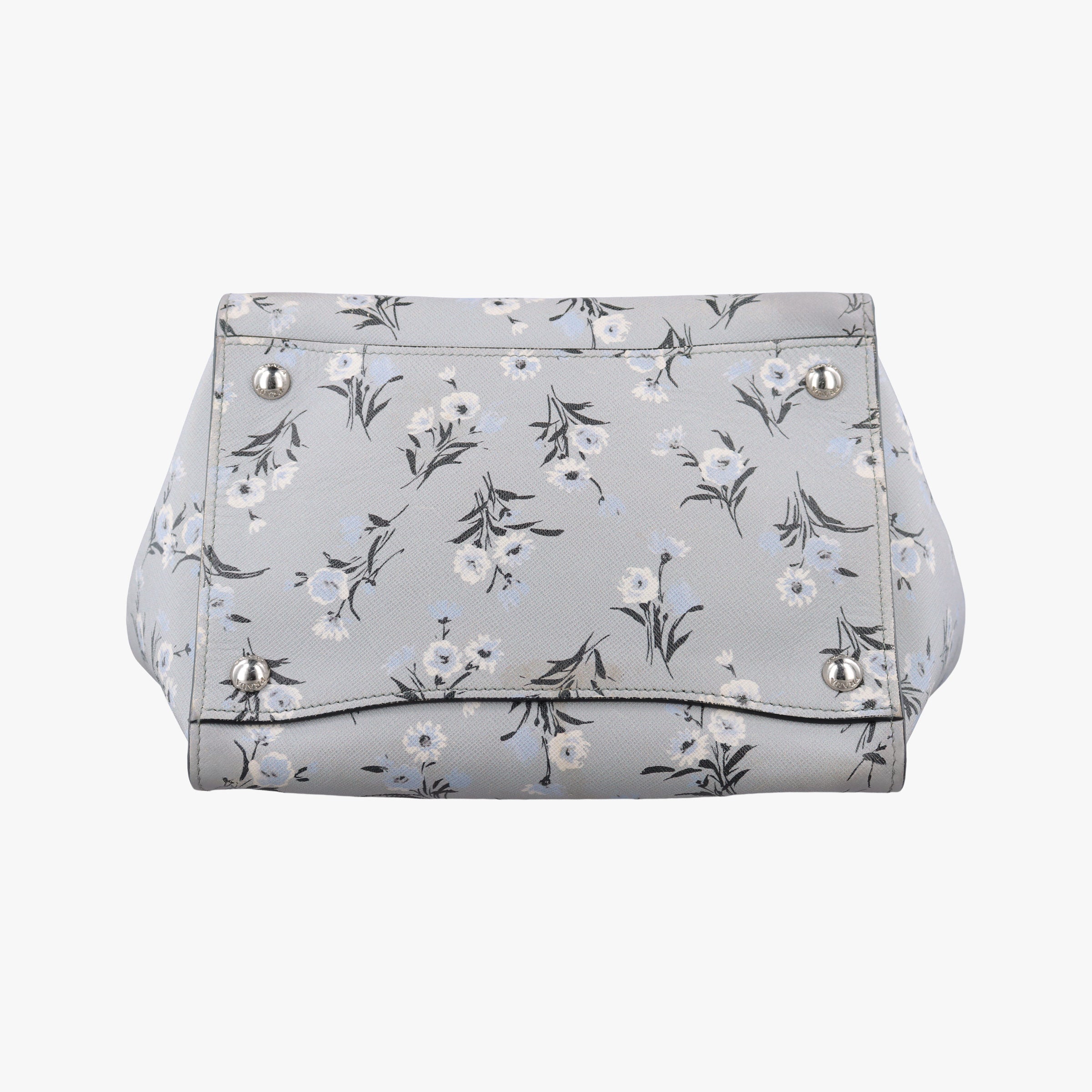 Pre-owned Prada Double Zip Tote Floral Print Multicolour SaffianoLeather BL837P shoulderbag | stylenewstar