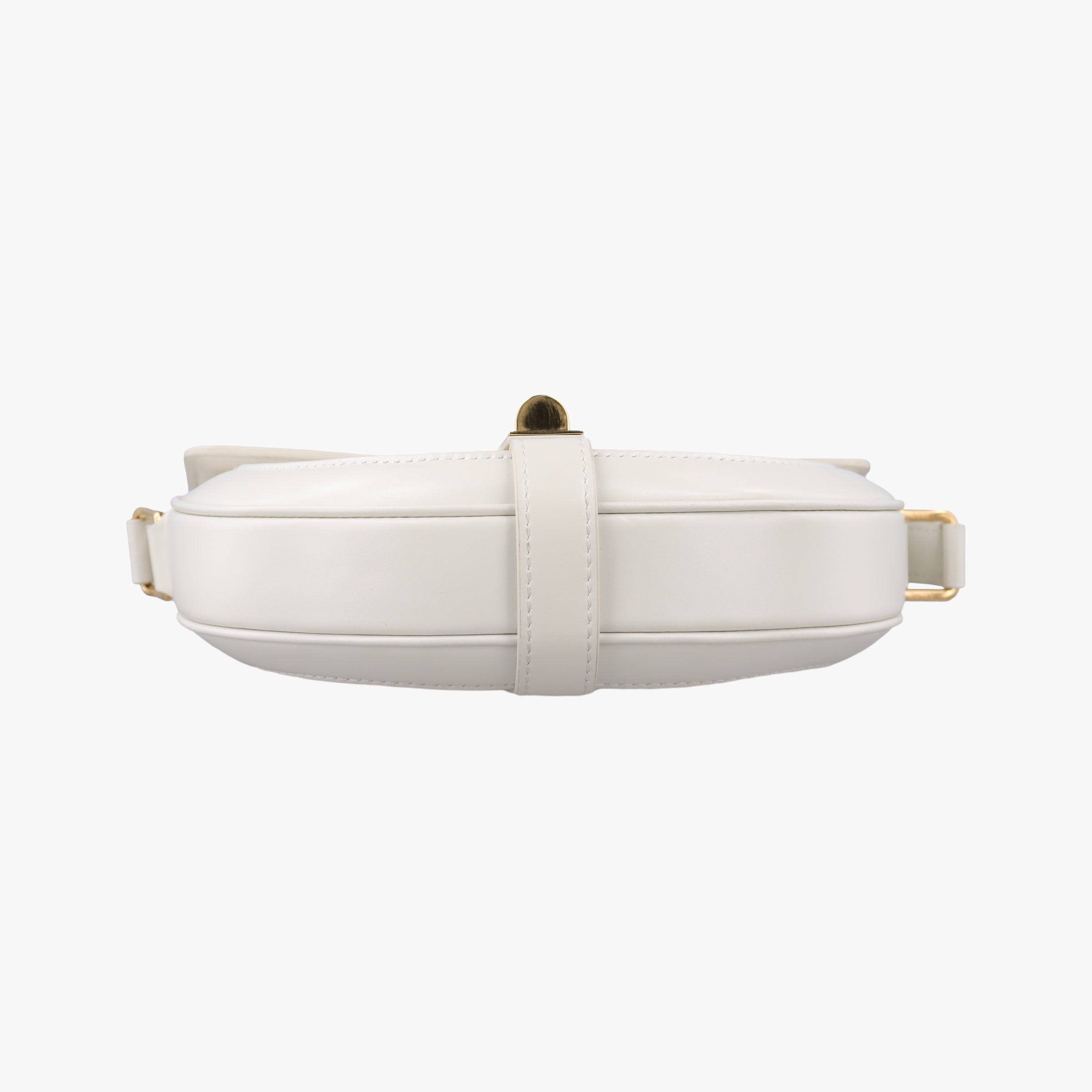 Pre-owned Celine Small Besace 16 White Leather  shoulderbag | stylenewstar