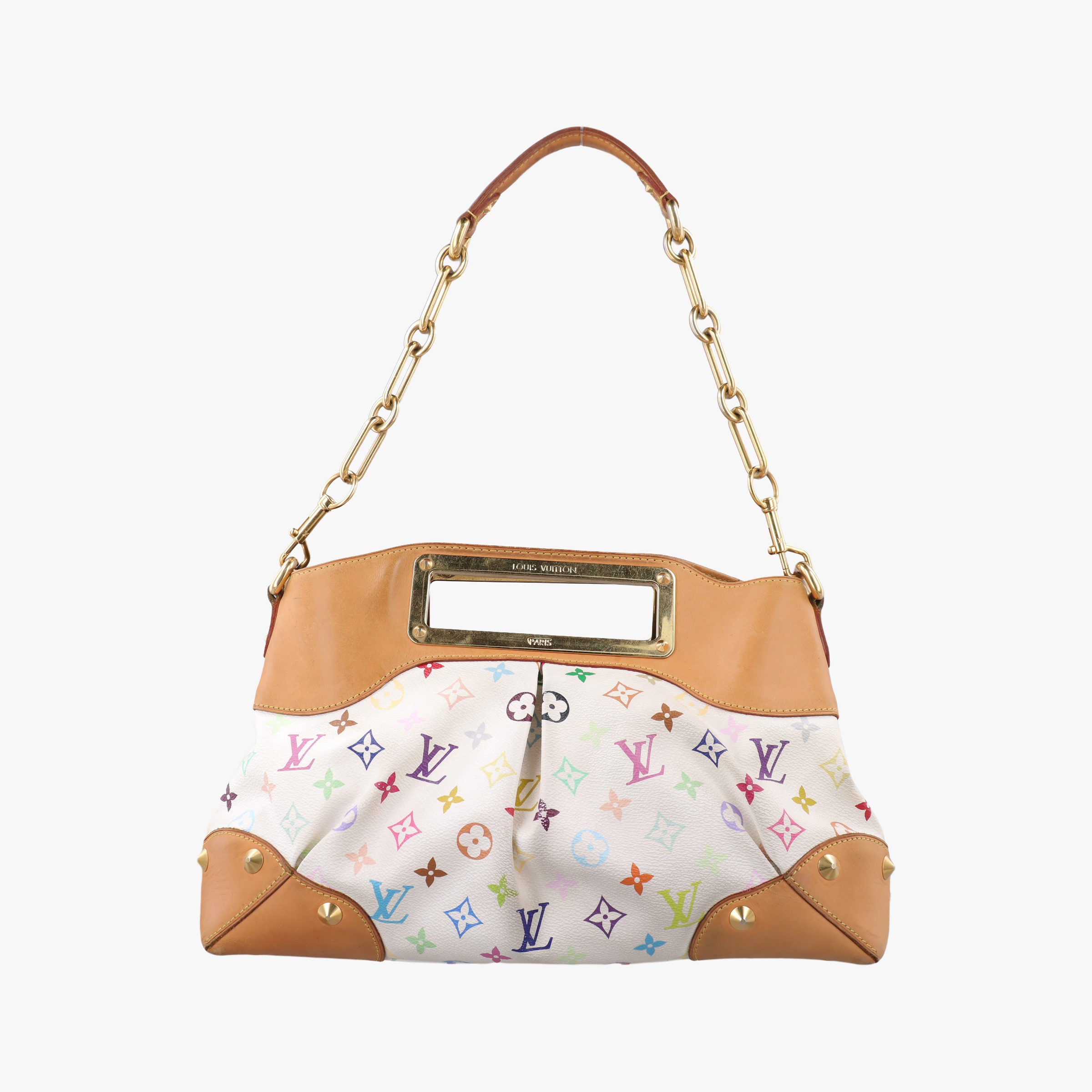 Secondhand Louis Vuitton JUDY MM white Monogram Multicolor M40255 shoulderbag | stylenewstar