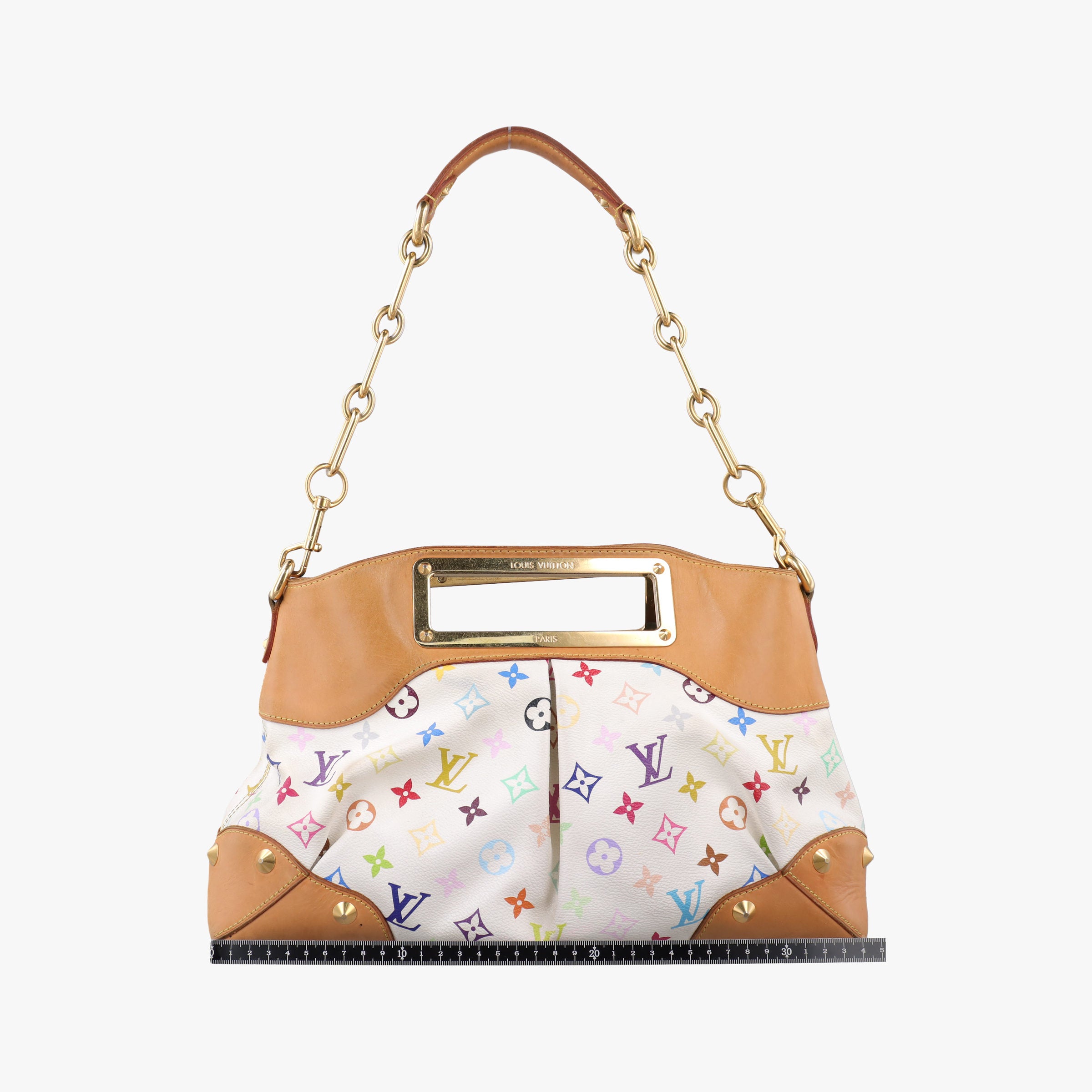 Secondhand Louis Vuitton JUDY MM white Monogram Multicolor M40255 shoulderbag | stylenewstar