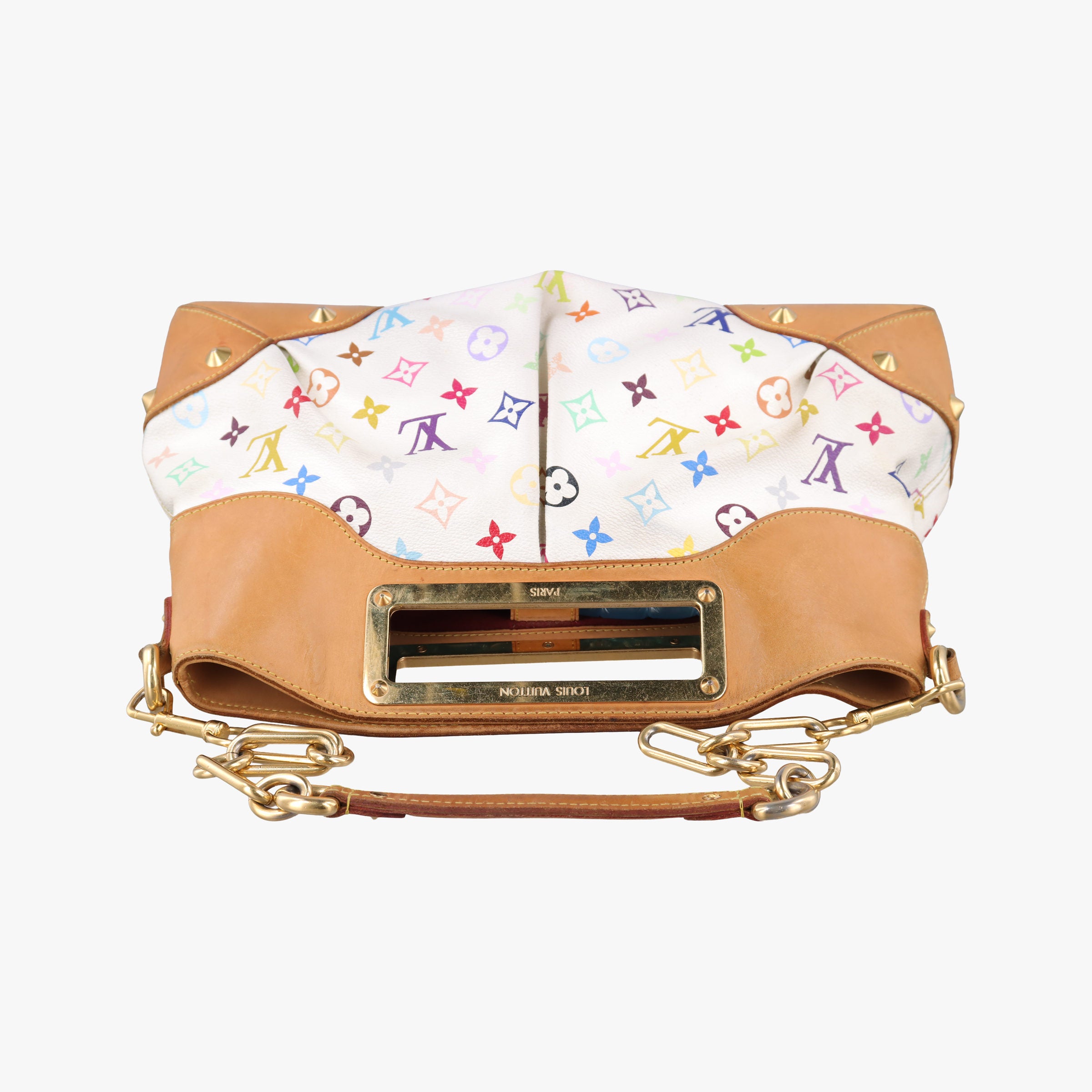 Secondhand Louis Vuitton JUDY MM white Monogram Multicolor M40255 shoulderbag | stylenewstar