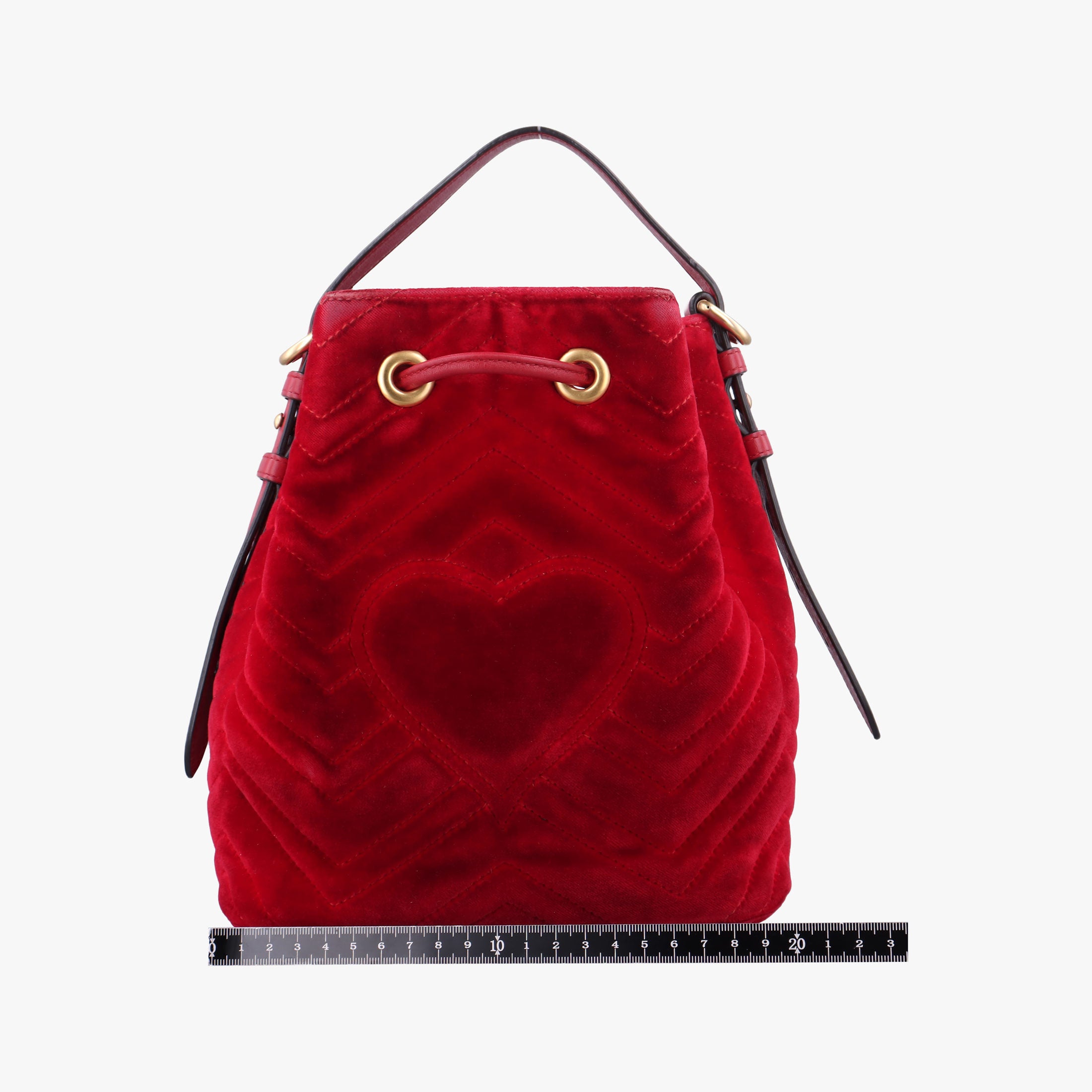 Secondhand Gucci GG Marmont Red velour 525081 shoulderbag | stylenewstar
