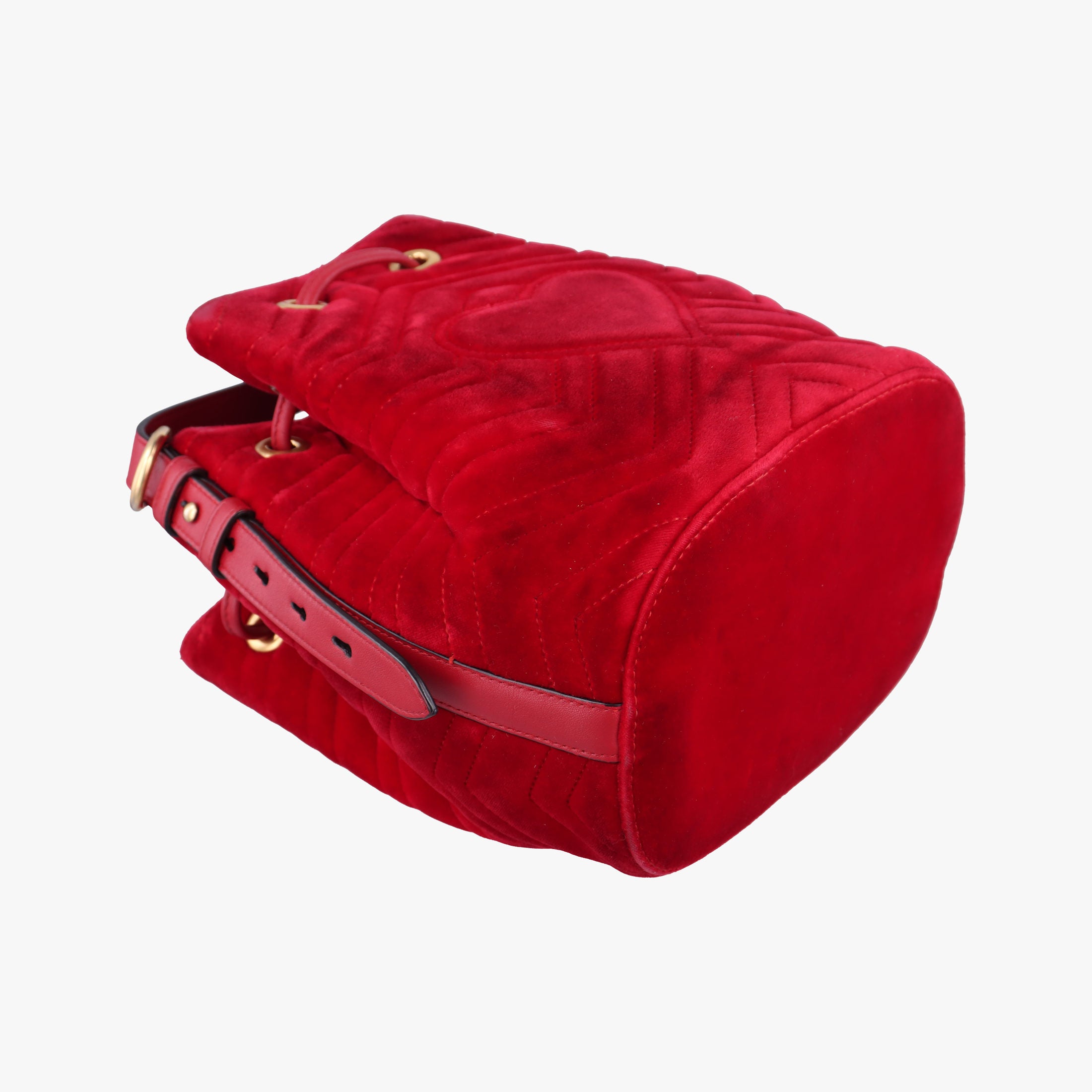 Secondhand Gucci GG Marmont Red velour 525081 shoulderbag | stylenewstar