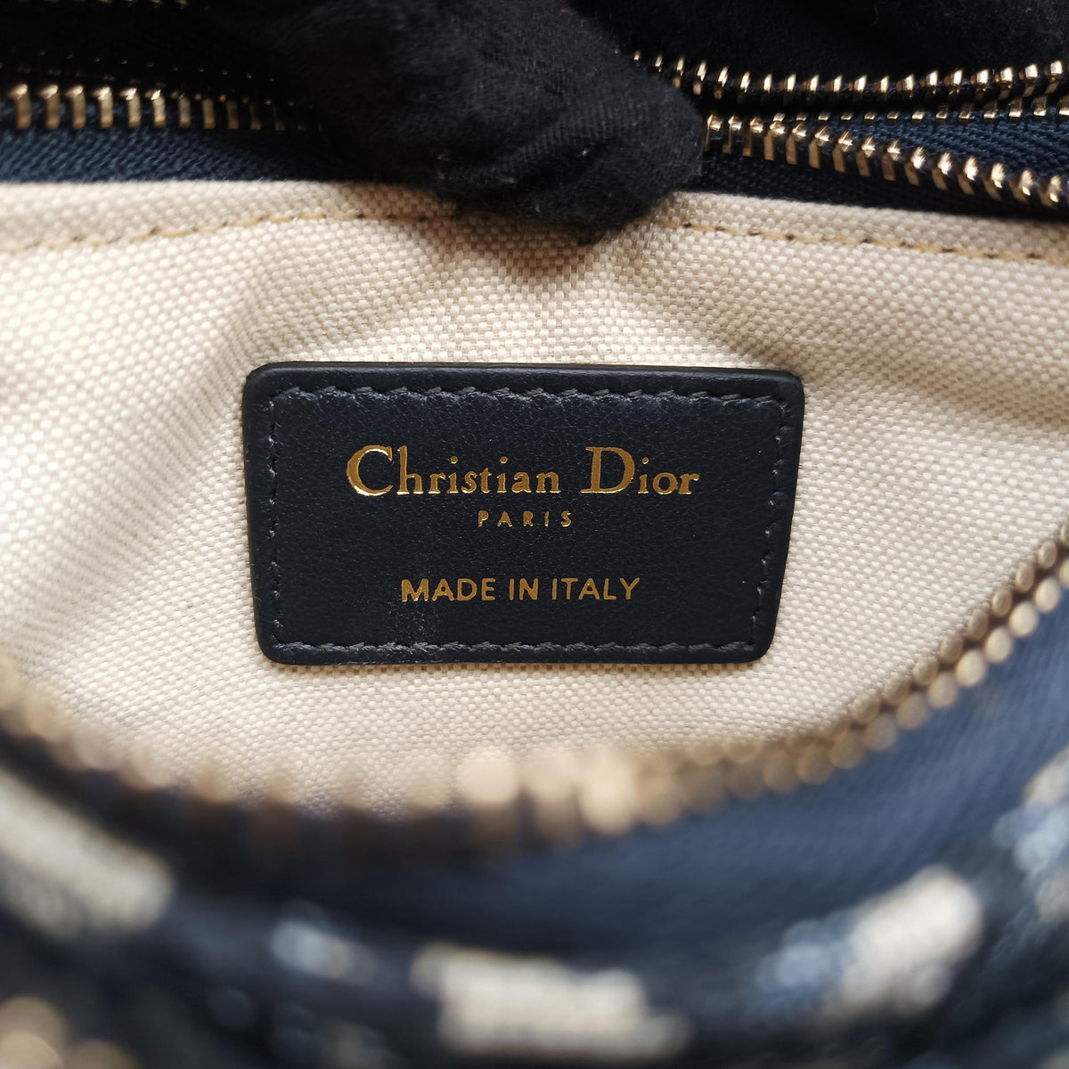 Pre-owned Christian Dior Saddle Blue Jacquard  shoulderbag | stylenewstar
