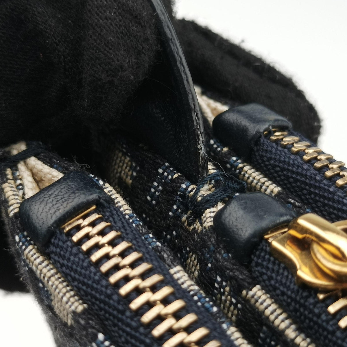Pre-owned Christian Dior Saddle Blue Jacquard  shoulderbag | stylenewstar