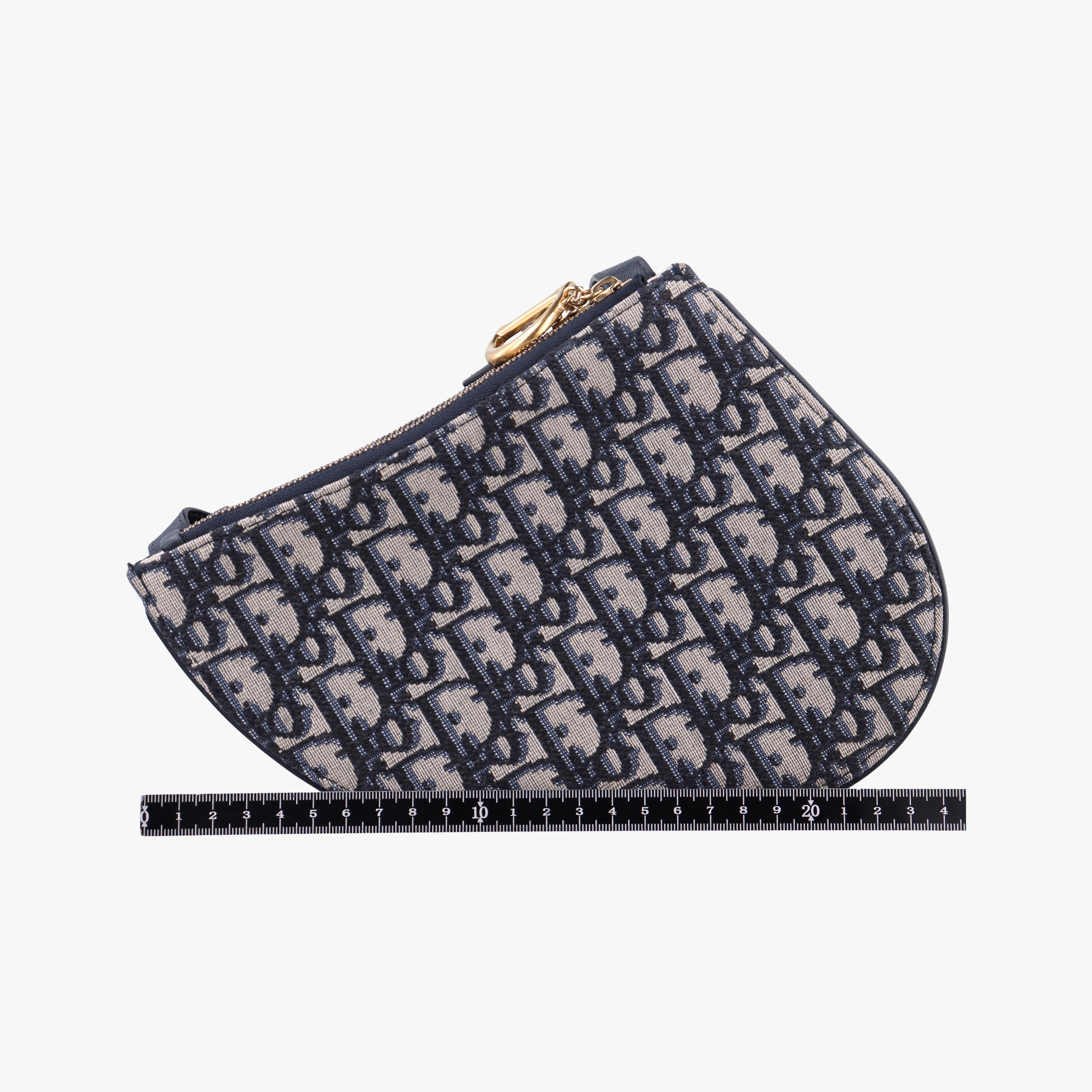 Pre-owned Christian Dior Saddle Blue Jacquard  shoulderbag | stylenewstar