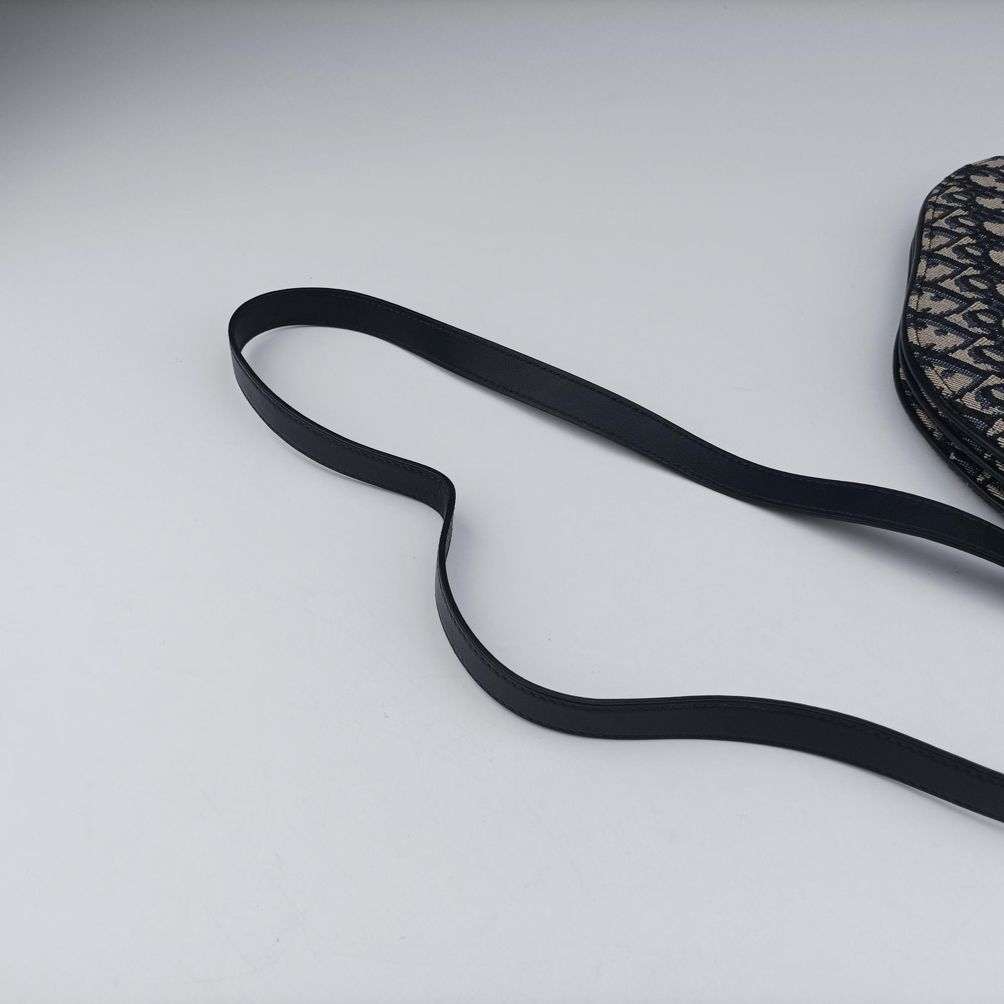 Pre-owned Christian Dior Saddle Blue Jacquard  shoulderbag | stylenewstar