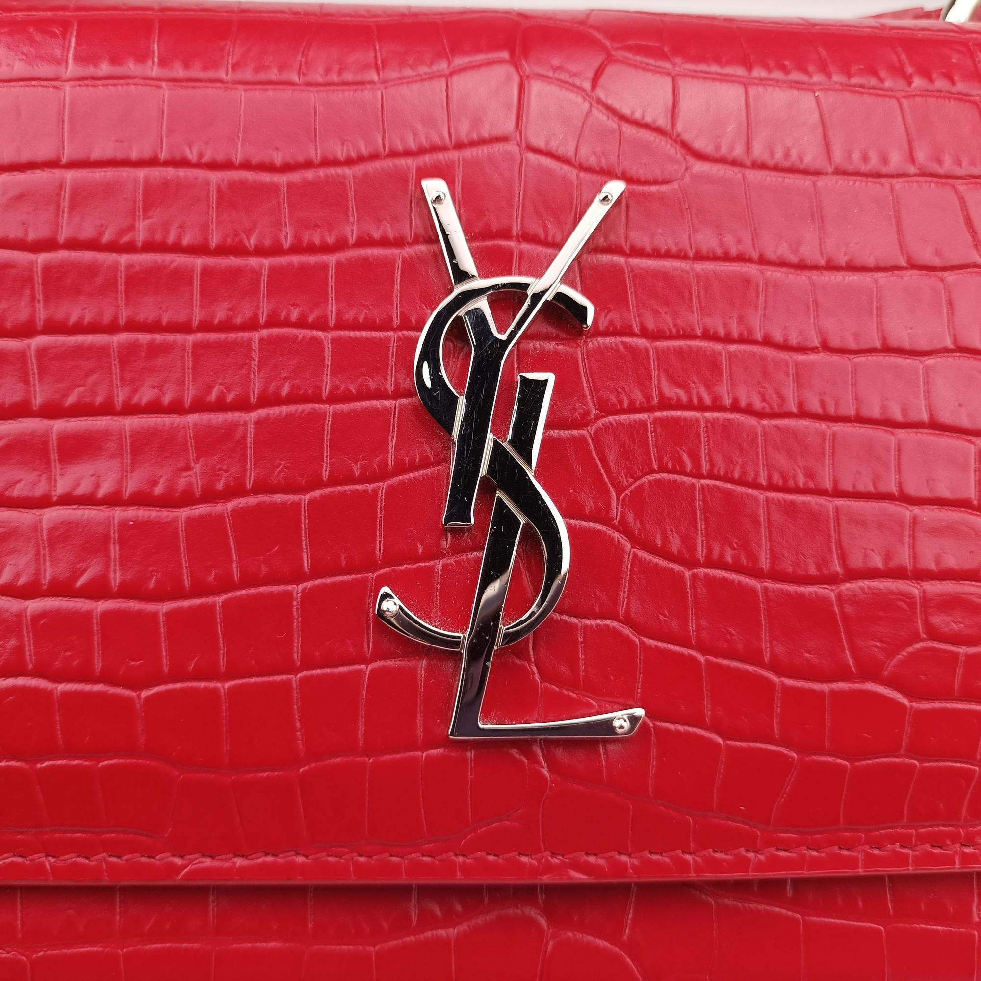 Secondhand Yves Saint Laurent Sunset Red Leather 533026 shoulderbag | stylenewstar