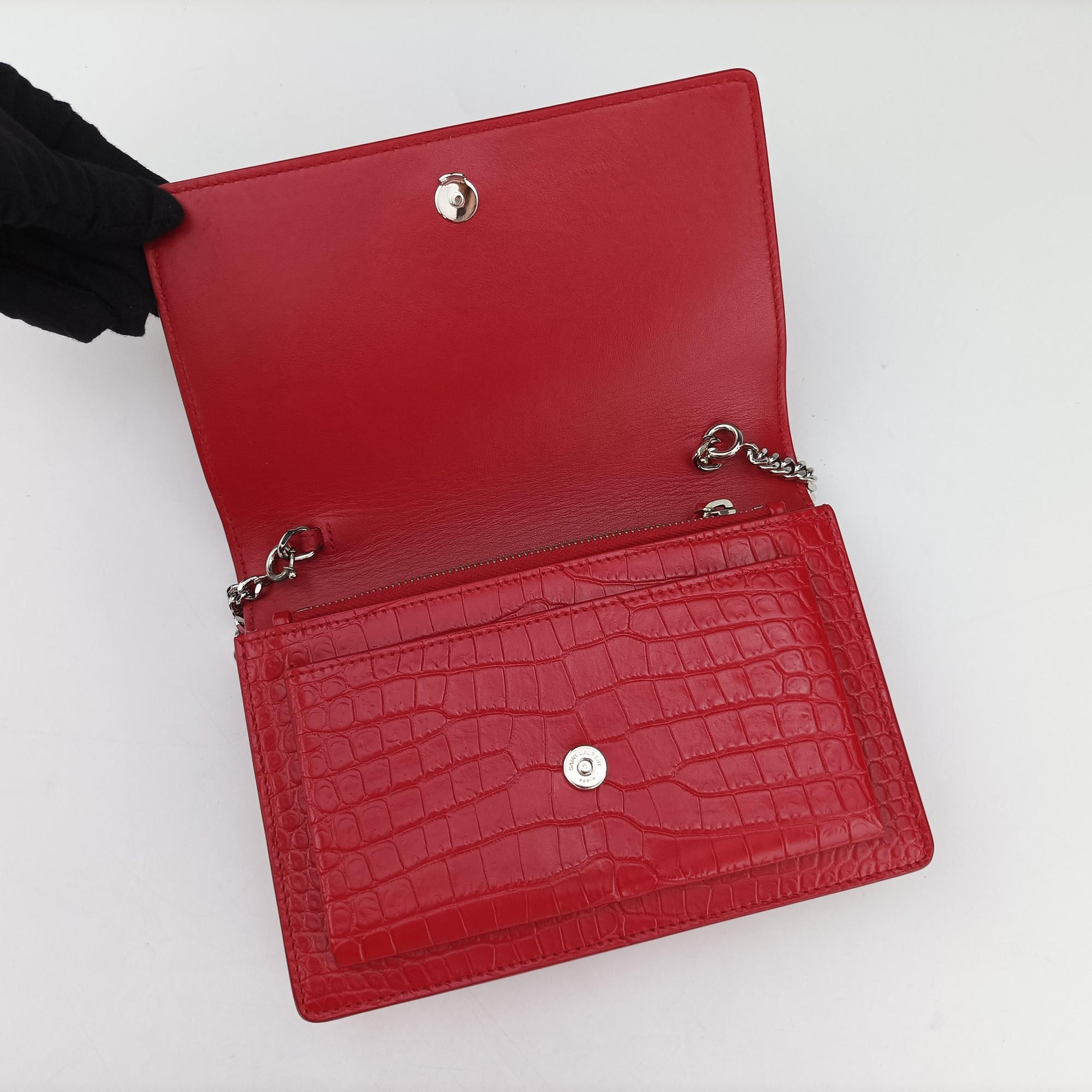Secondhand Yves Saint Laurent Sunset Red Leather 533026 shoulderbag | stylenewstar
