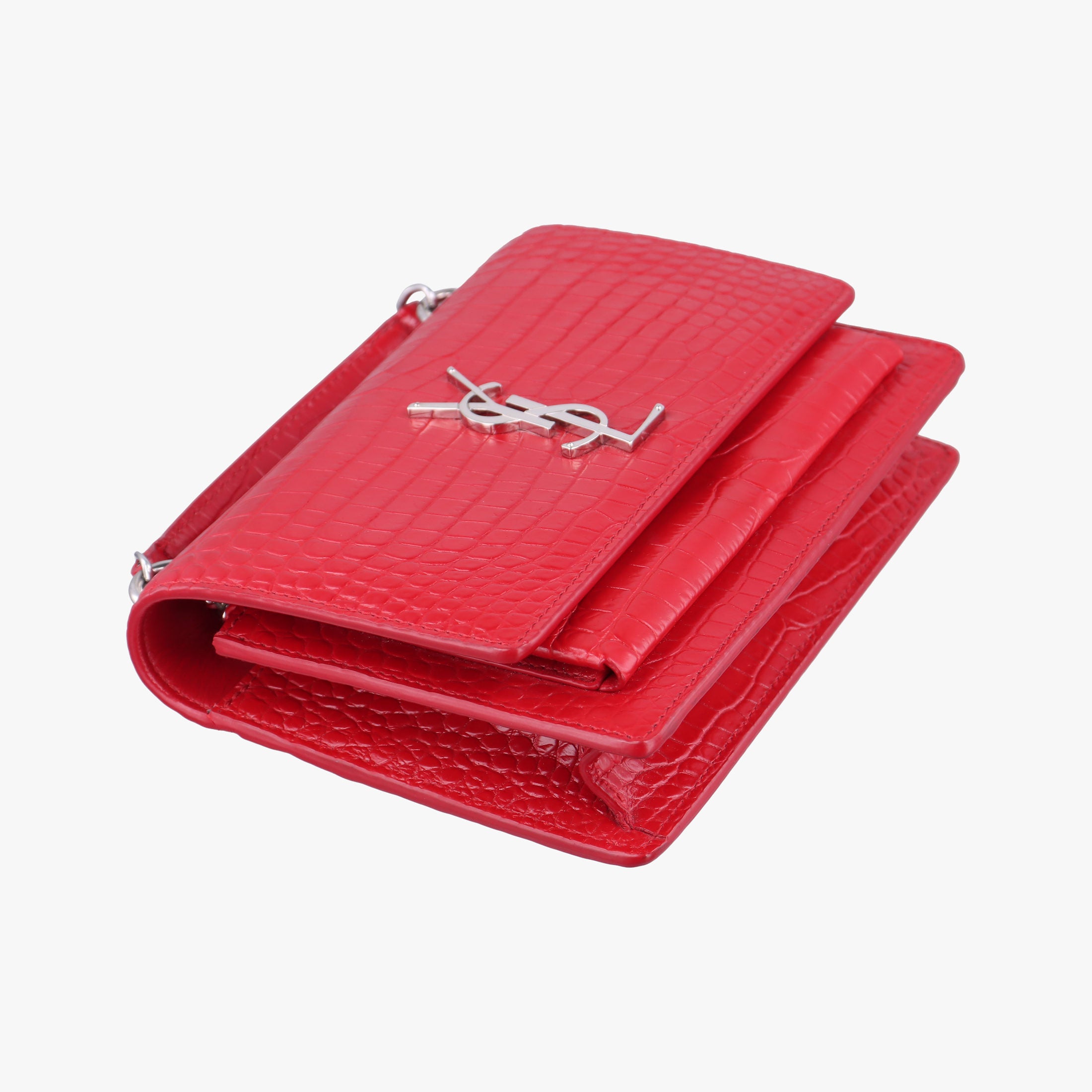 Secondhand Yves Saint Laurent Sunset Red Leather 533026 shoulderbag | stylenewstar