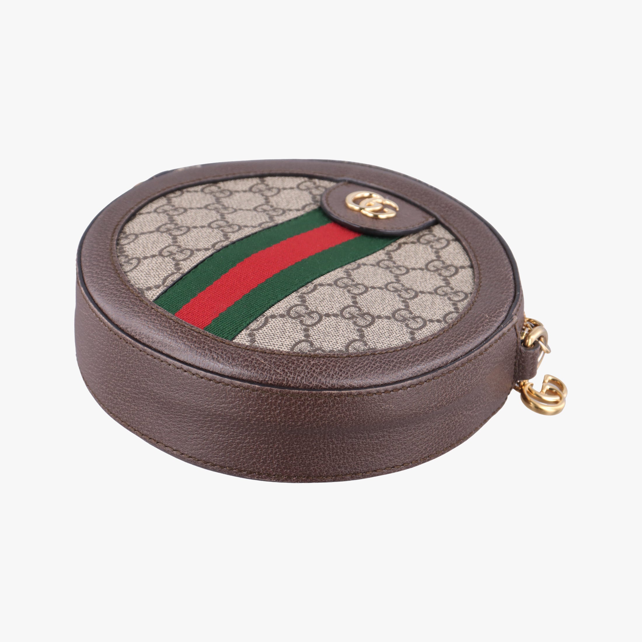 Pre-owned Gucci Ophidia Brown×beige×multi PVC coated canvas×Leather 550618 shoulderbag | stylenewstar