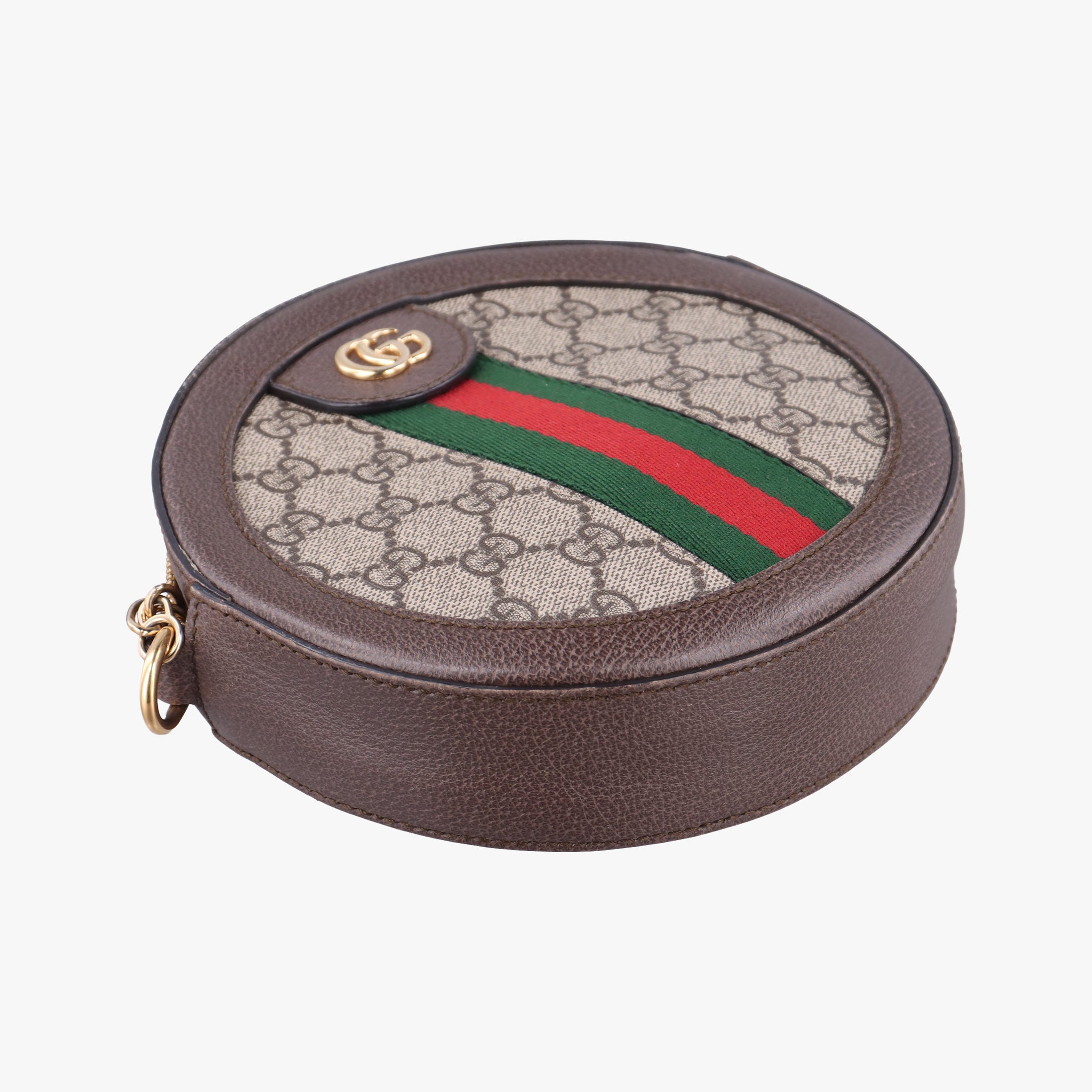 Pre-owned Gucci Ophidia Brown×beige×multi PVC coated canvas×Leather 550618 shoulderbag | stylenewstar