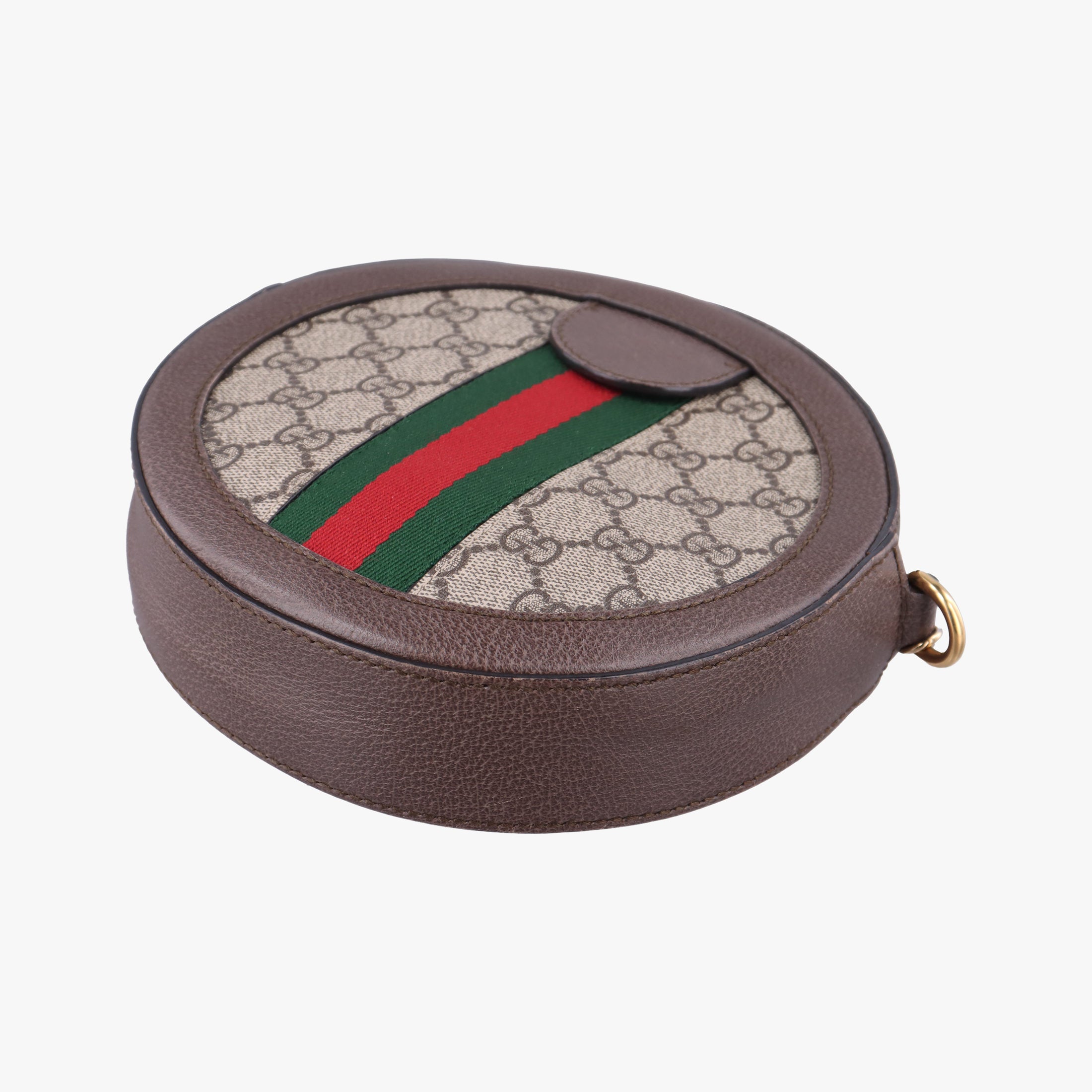 Pre-owned Gucci Ophidia Brown×beige×multi PVC coated canvas×Leather 550618 shoulderbag | stylenewstar