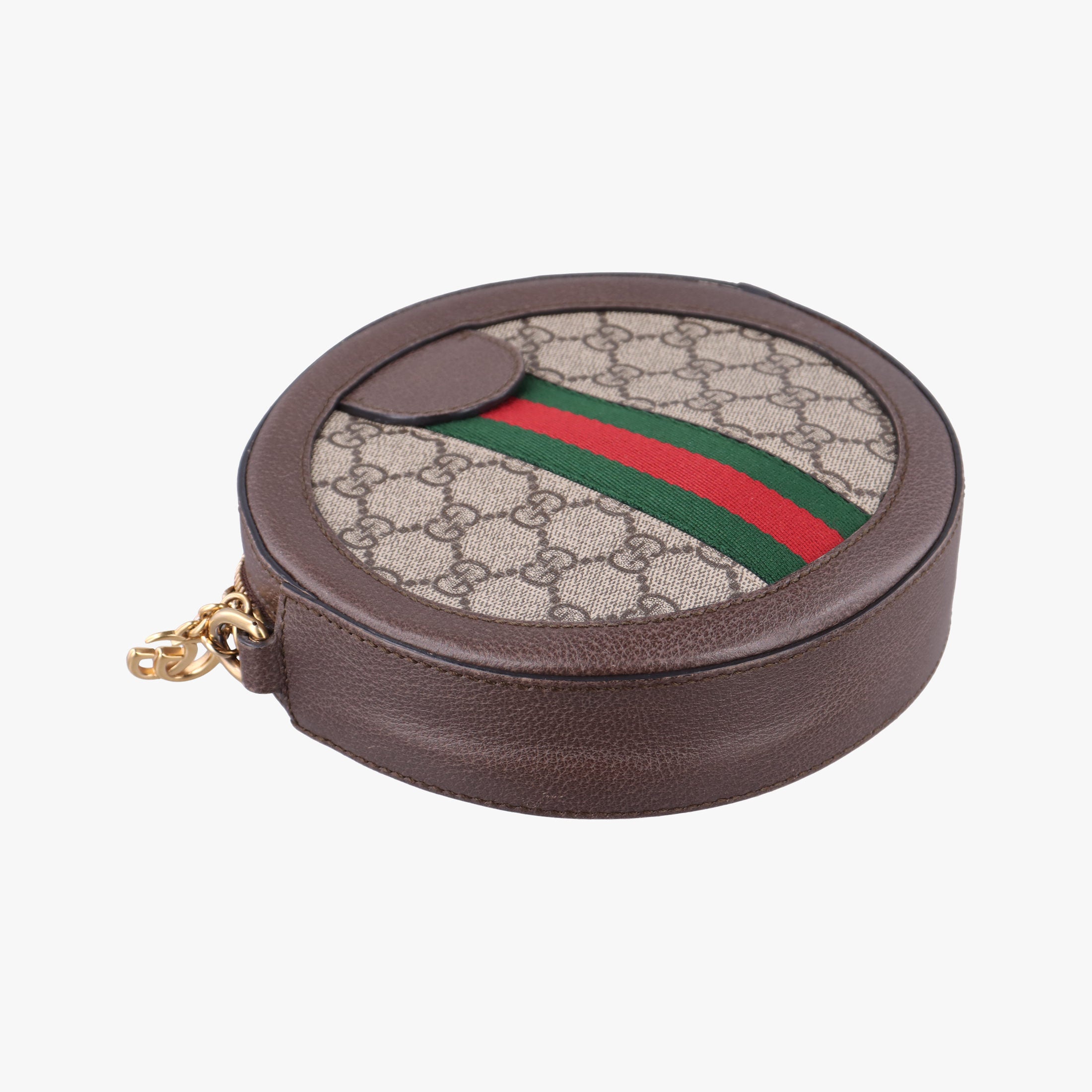 Pre-owned Gucci Ophidia Brown×beige×multi PVC coated canvas×Leather 550618 shoulderbag | stylenewstar