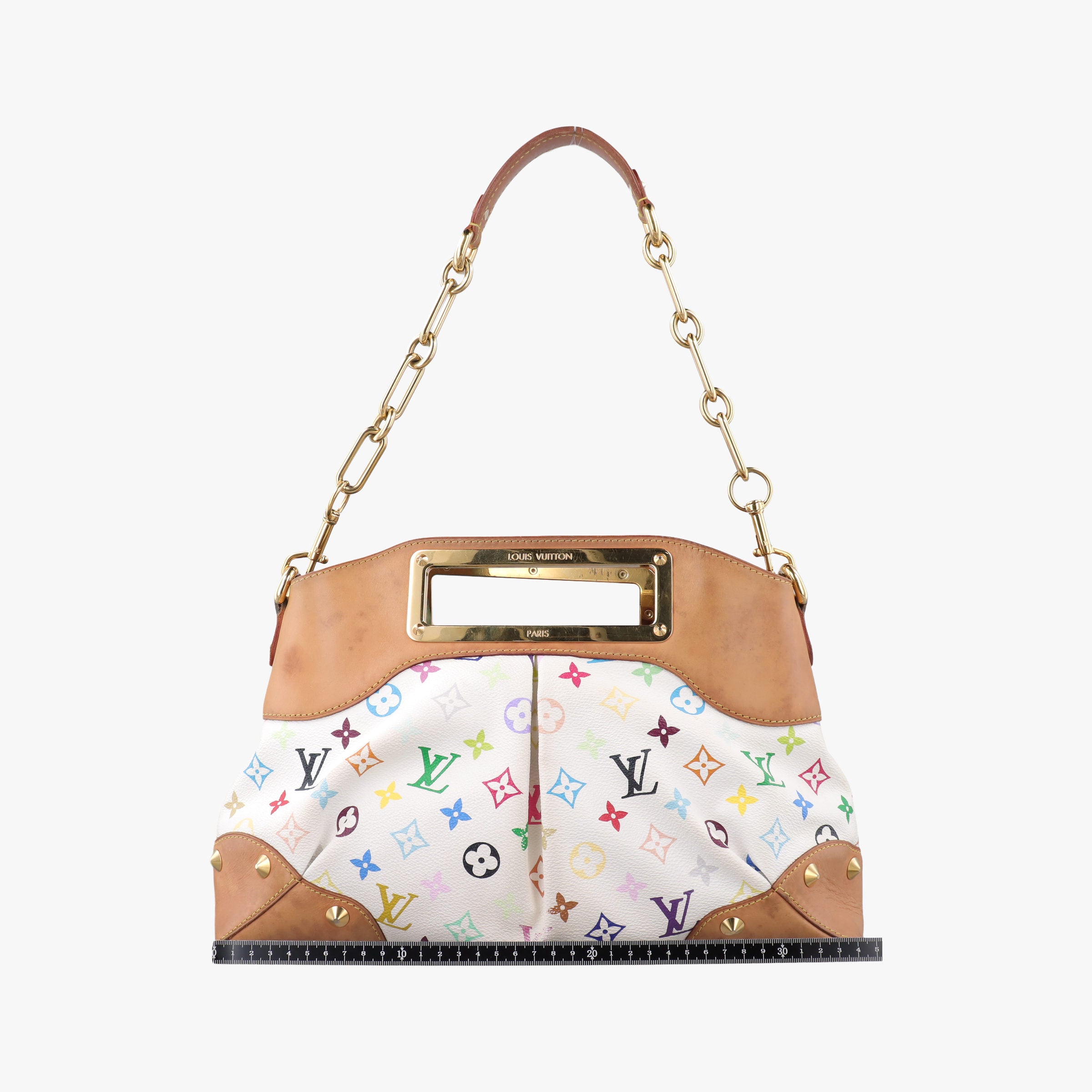 Pre-owned Louis Vuitton JUDY MM white Monogram Multicolor M40255 shoulderbag | stylenewstar