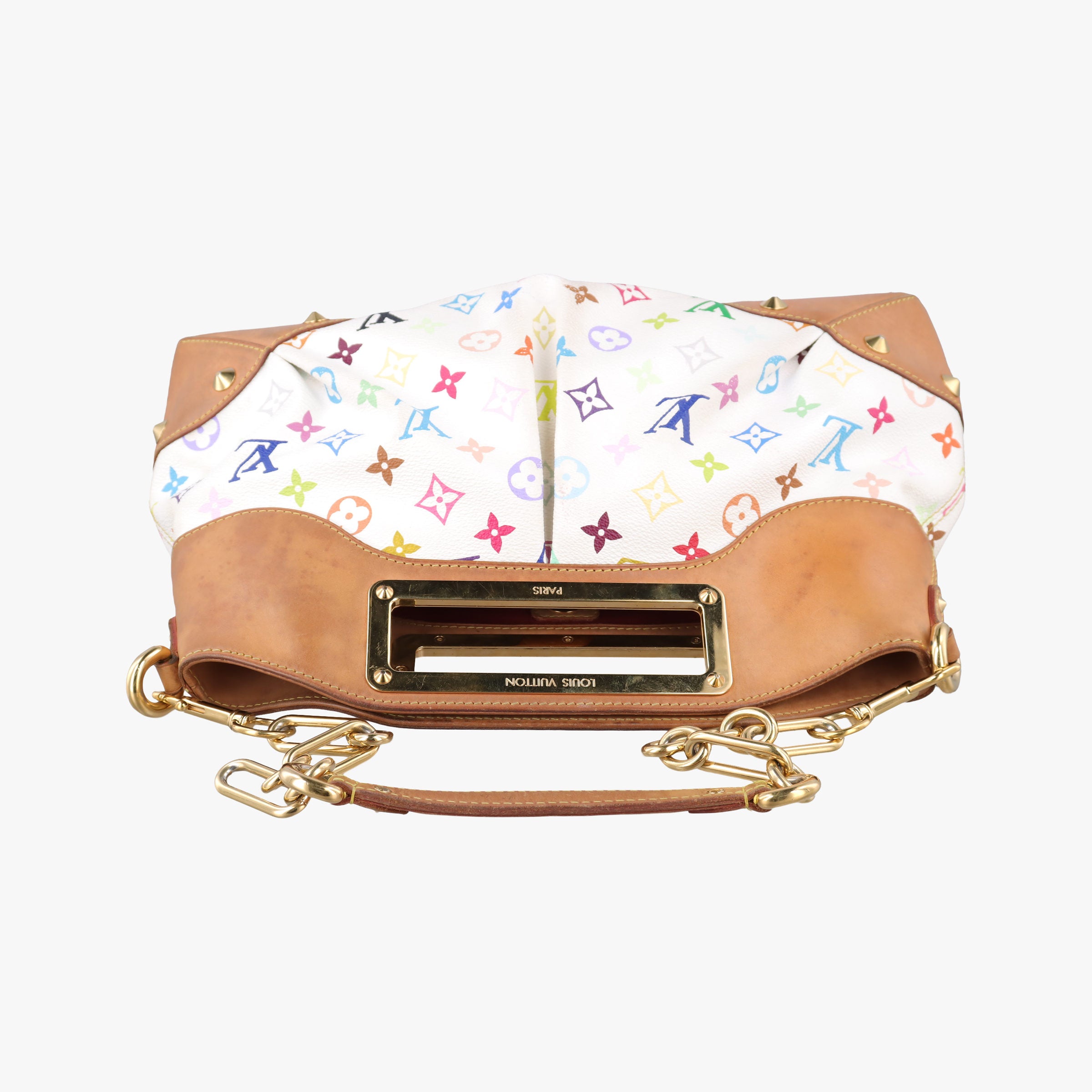 Pre-owned Louis Vuitton JUDY MM white Monogram Multicolor M40255 shoulderbag | stylenewstar