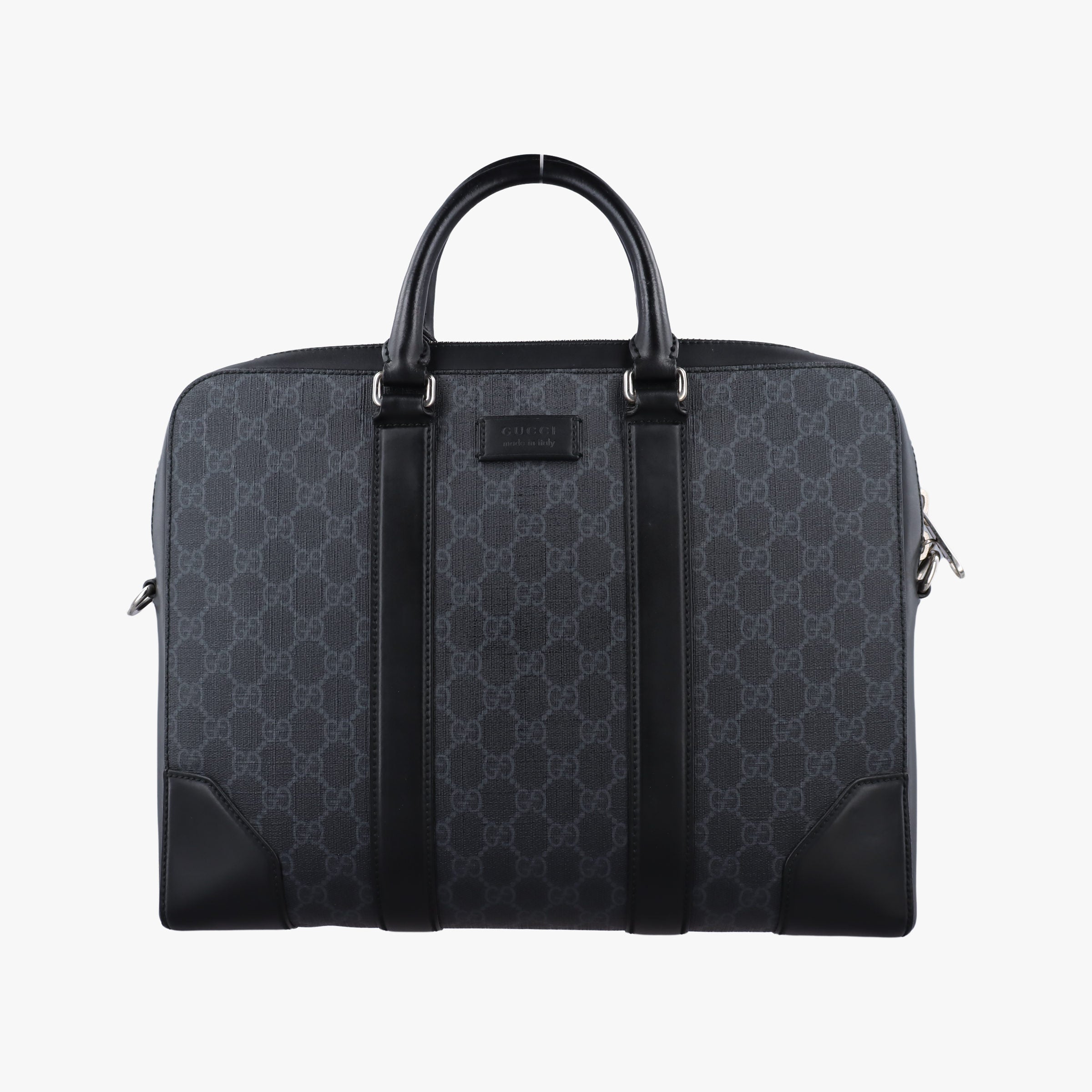 Secondhand Gucci Guccissima Black PVC coated canvas×Leather 474135 handbag | stylenewstar