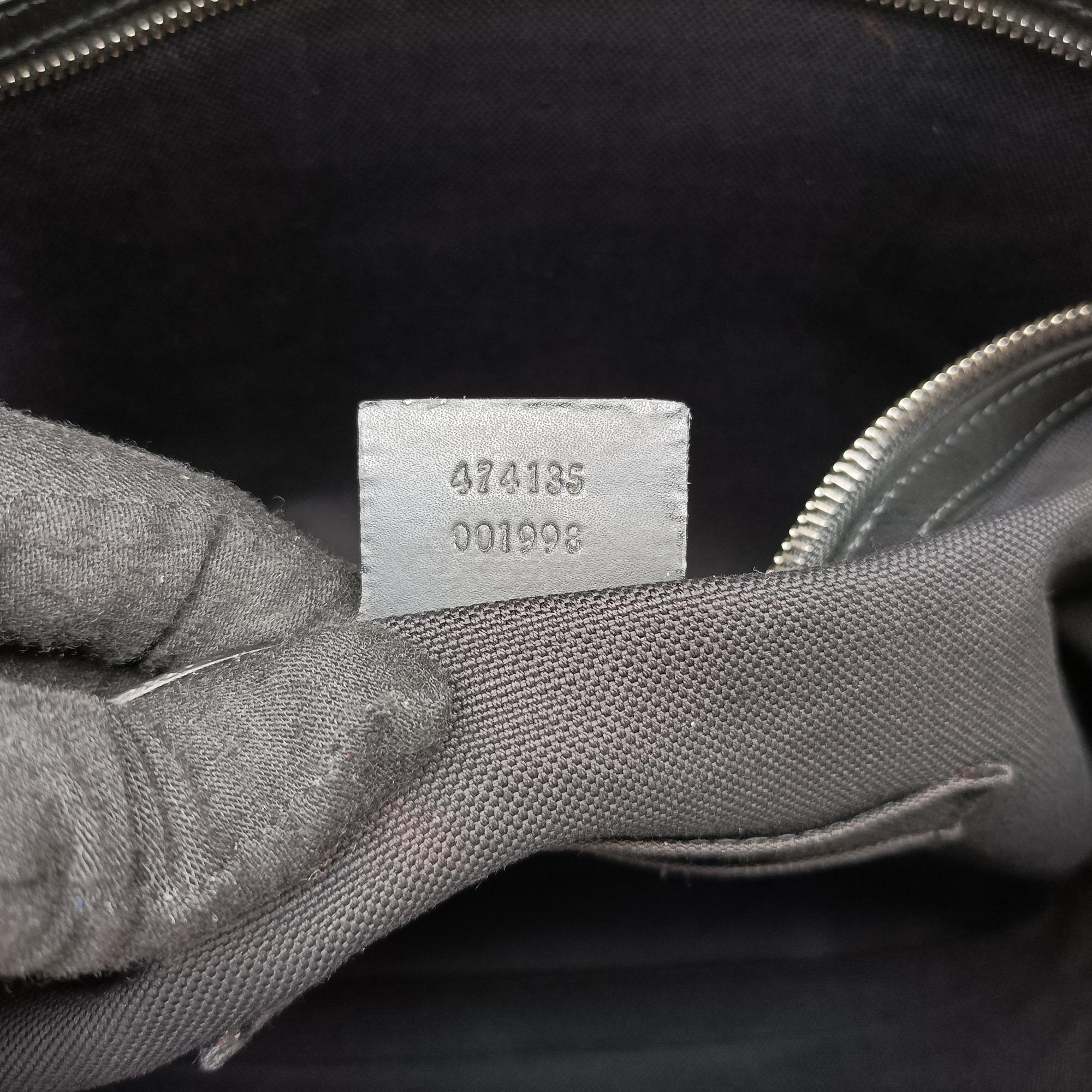Secondhand Gucci Guccissima Black PVC coated canvas×Leather 474135 handbag | stylenewstar