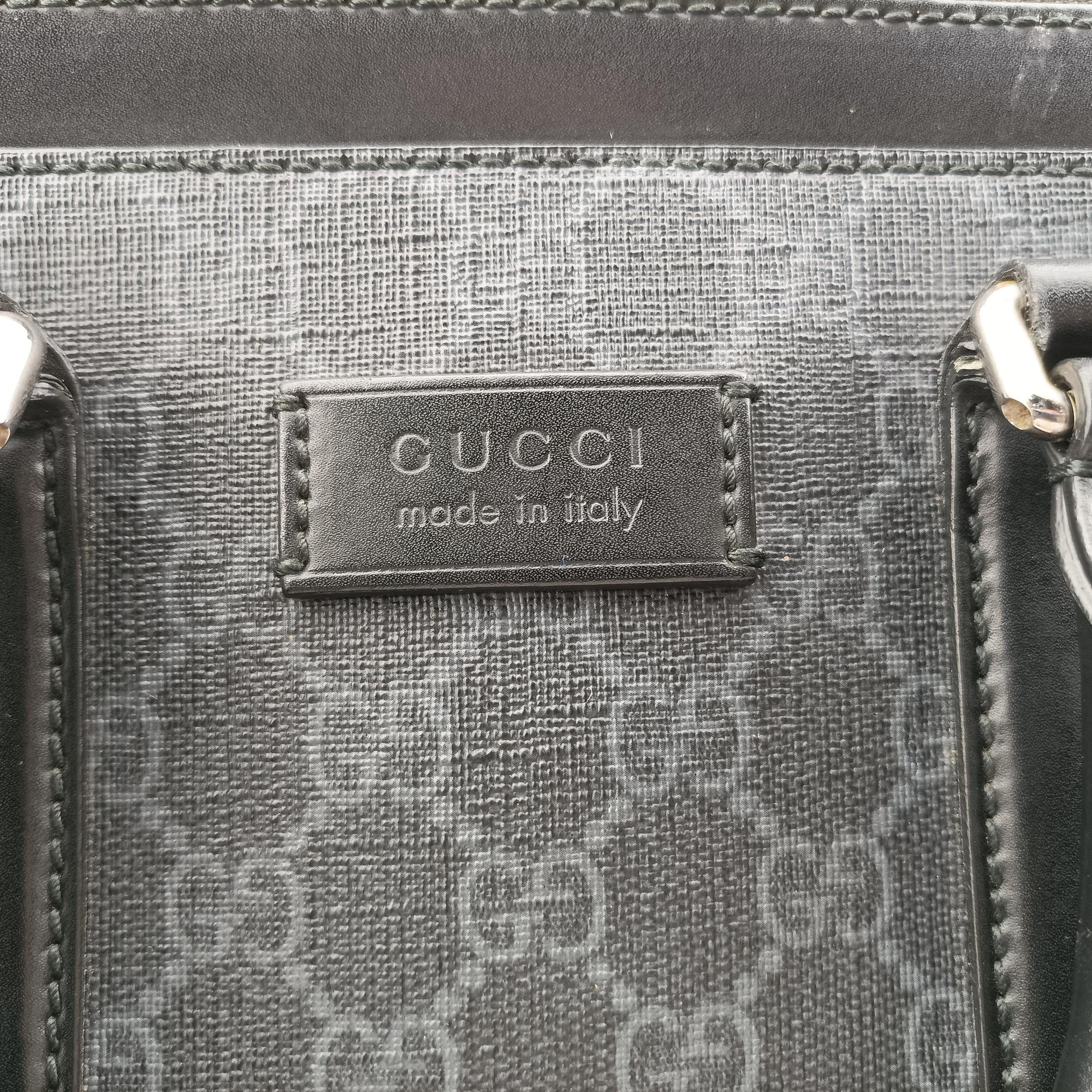 Secondhand Gucci Guccissima Black PVC coated canvas×Leather 474135 handbag | stylenewstar