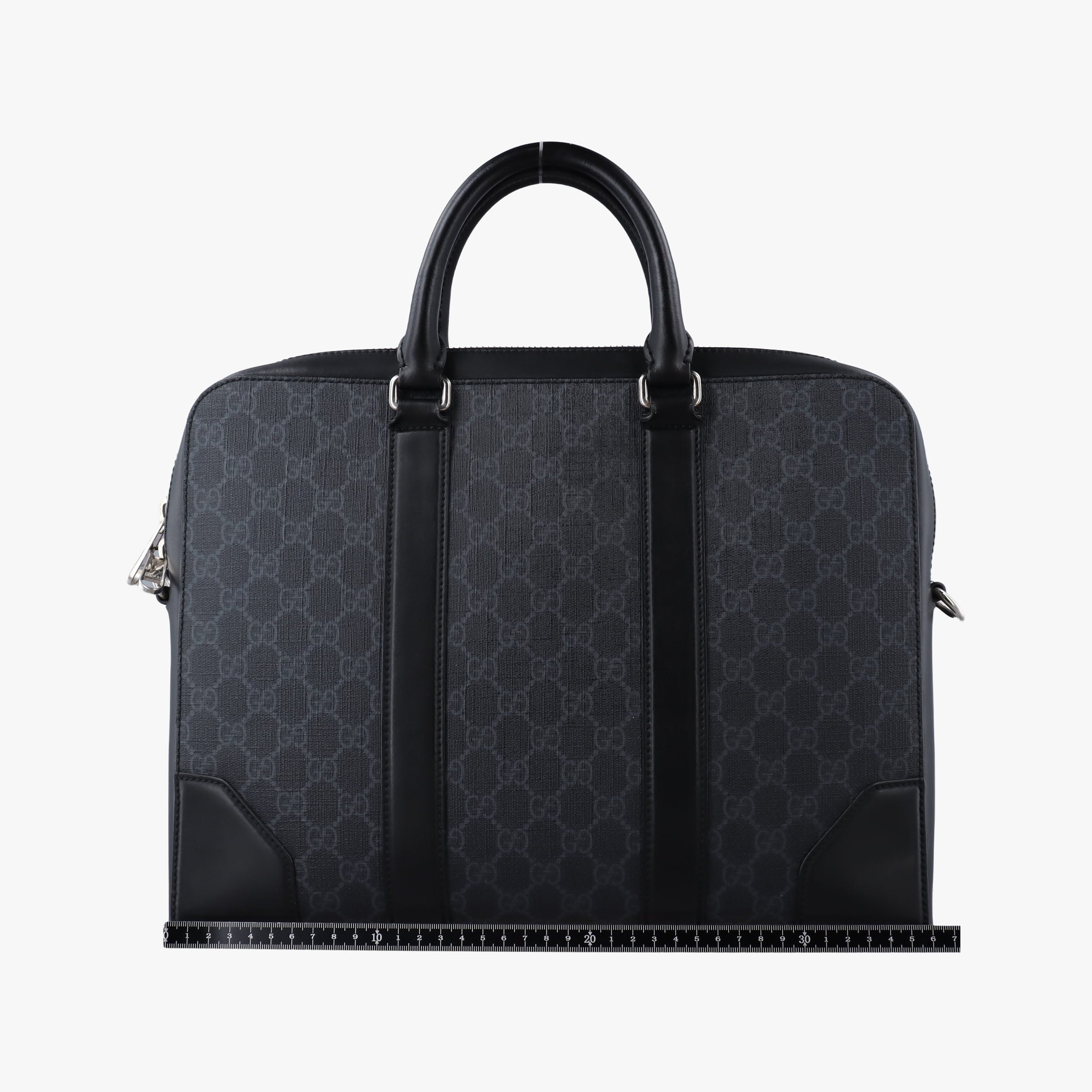 Secondhand Gucci Guccissima Black PVC coated canvas×Leather 474135 handbag | stylenewstar
