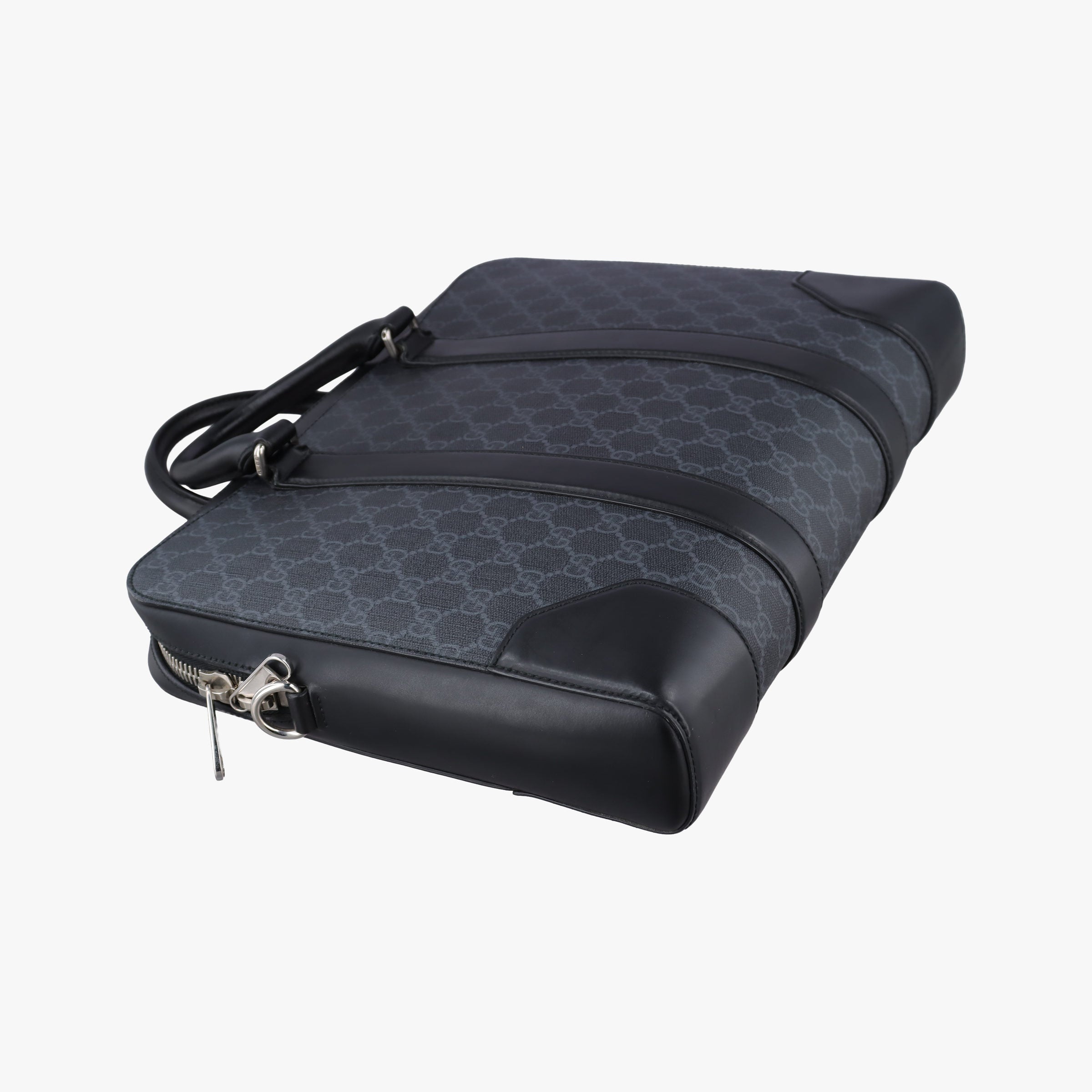 Secondhand Gucci Guccissima Black PVC coated canvas×Leather 474135 handbag | stylenewstar