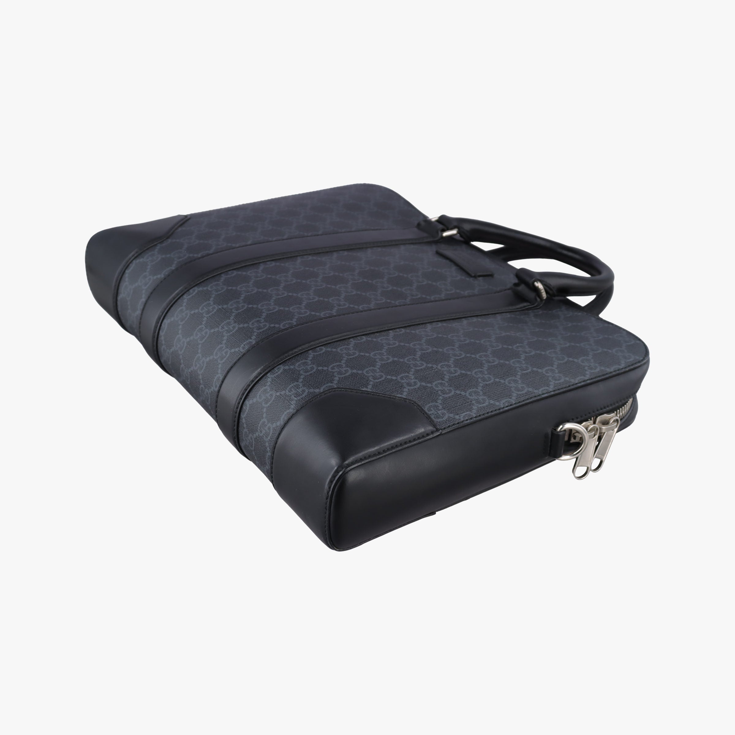 Secondhand Gucci Guccissima Black PVC coated canvas×Leather 474135 handbag | stylenewstar