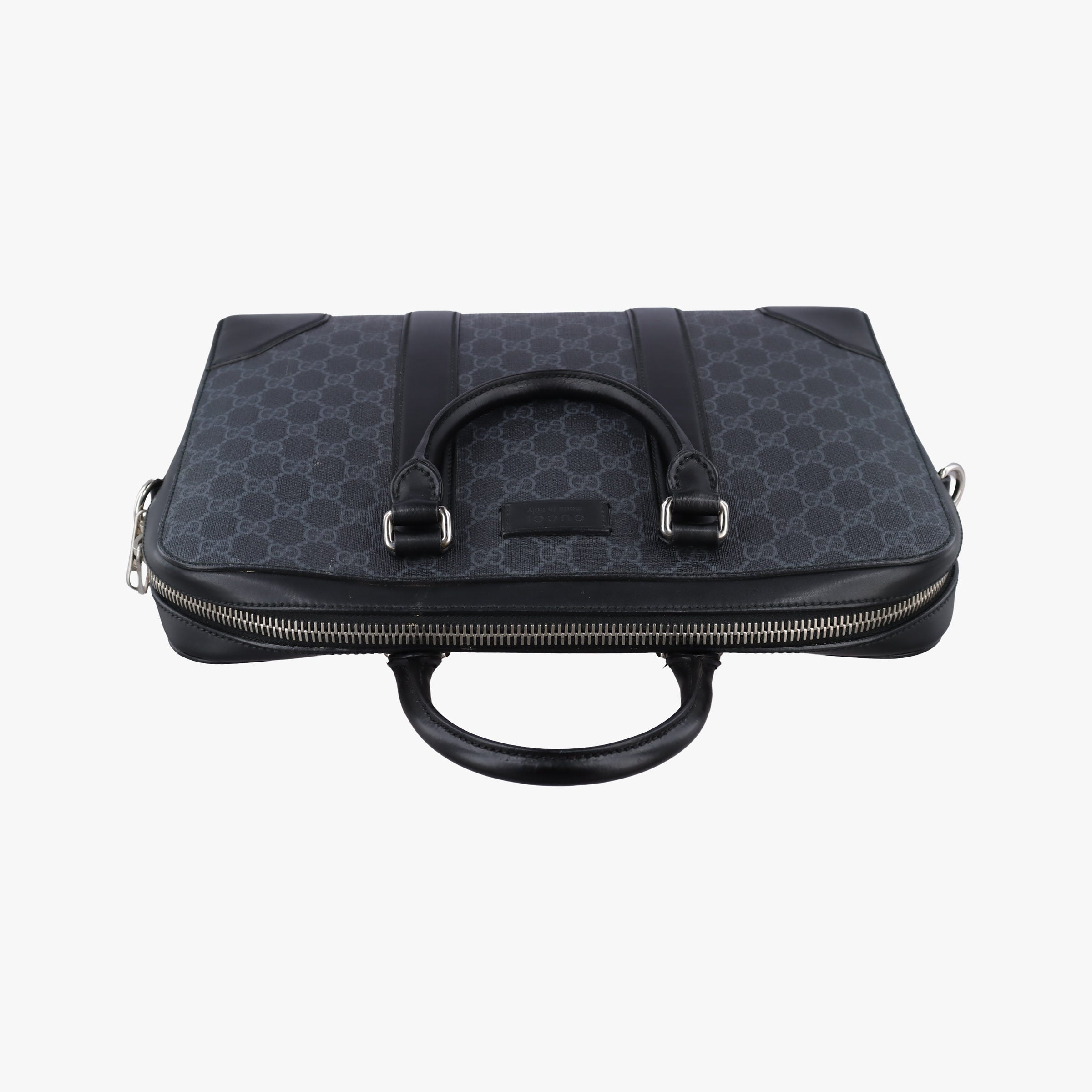 Secondhand Gucci Guccissima Black PVC coated canvas×Leather 474135 handbag | stylenewstar