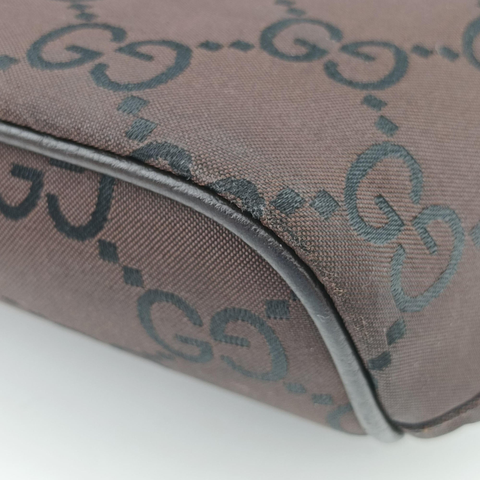 Secondhand Gucci GG pattern Brown Canvas×Leather 179774 shoulderbag | stylenewstar